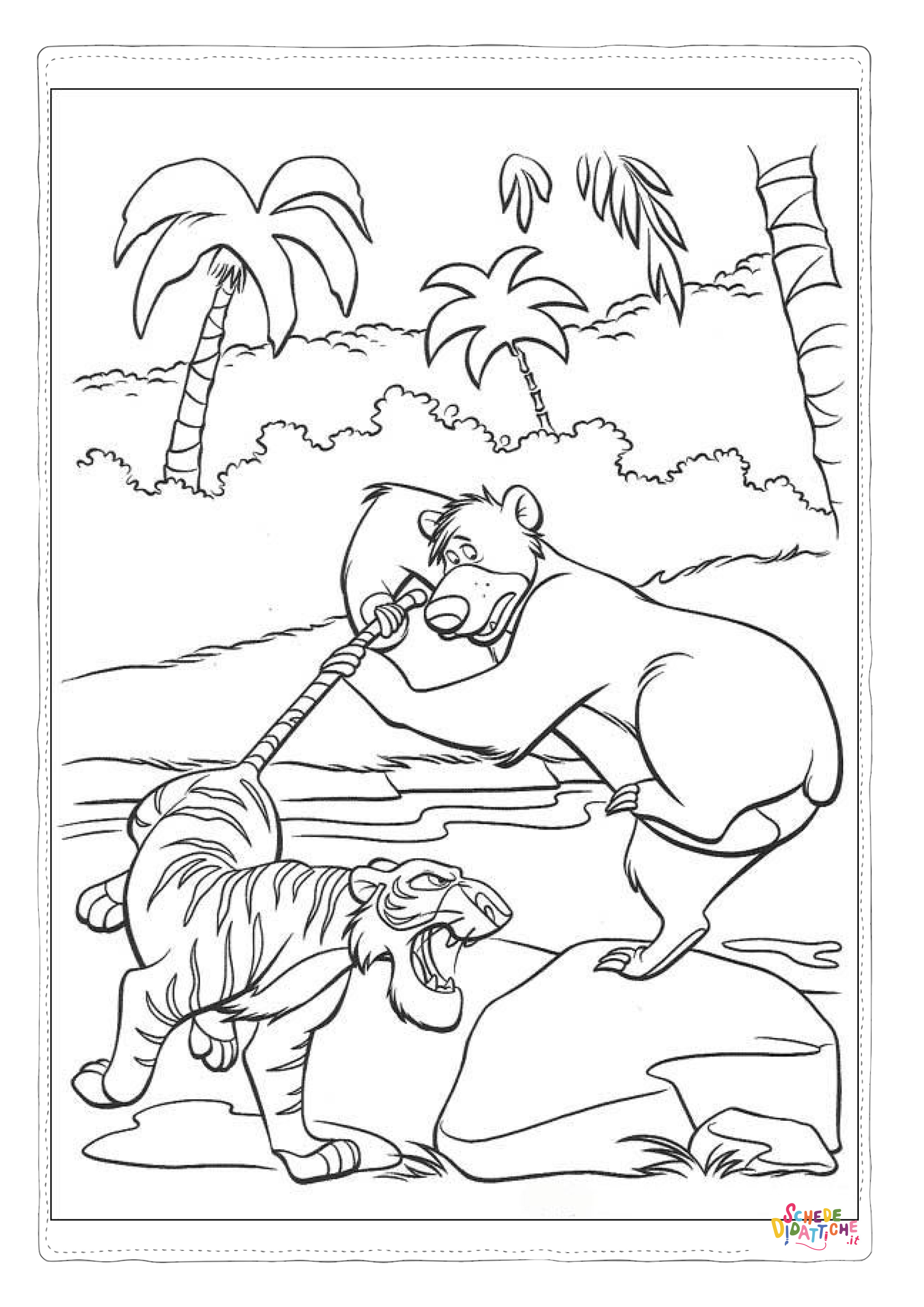Disegno di Il libro della giungla da stampare e colorare 45