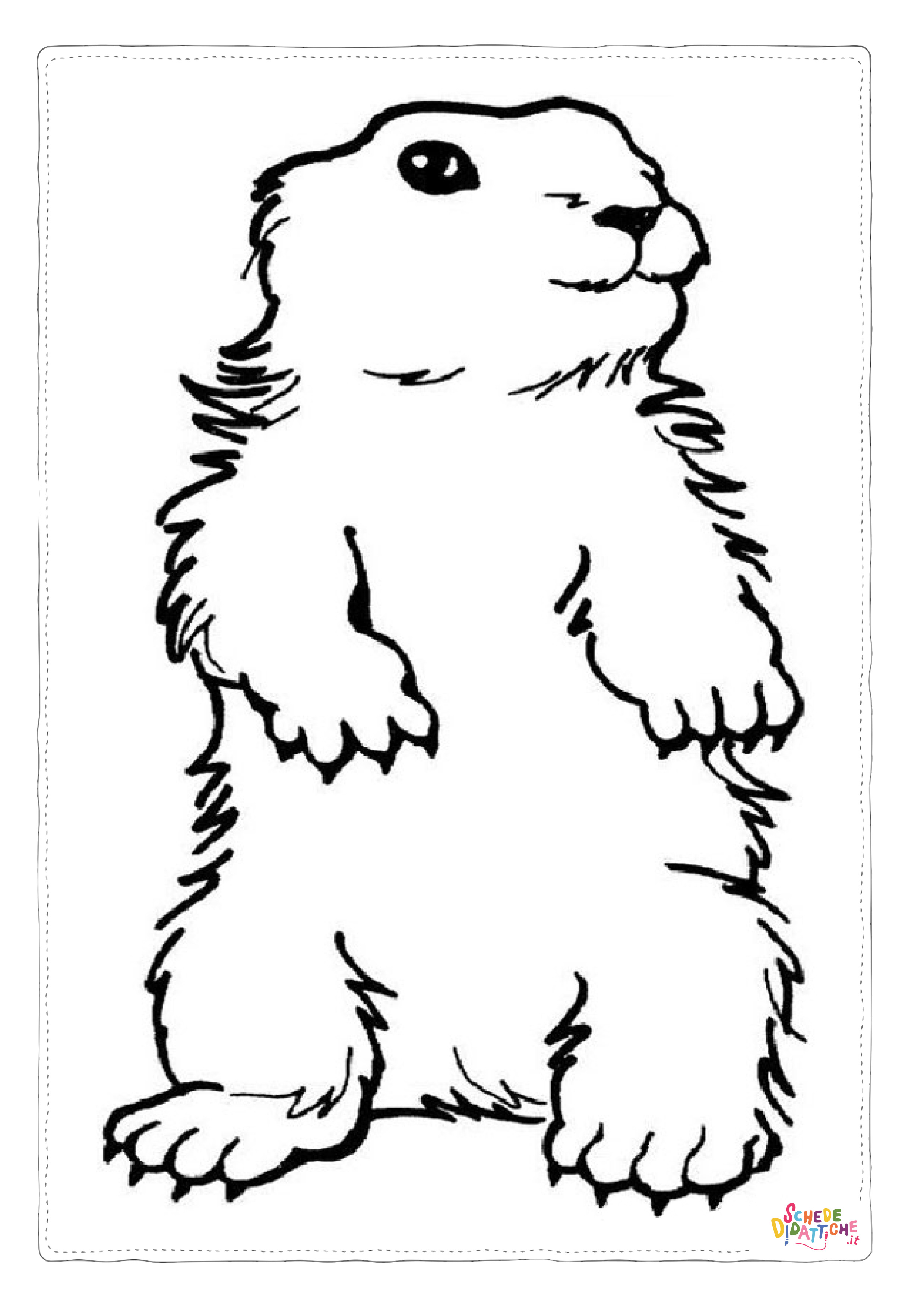 Disegno di castoro da stampare e colorare 4