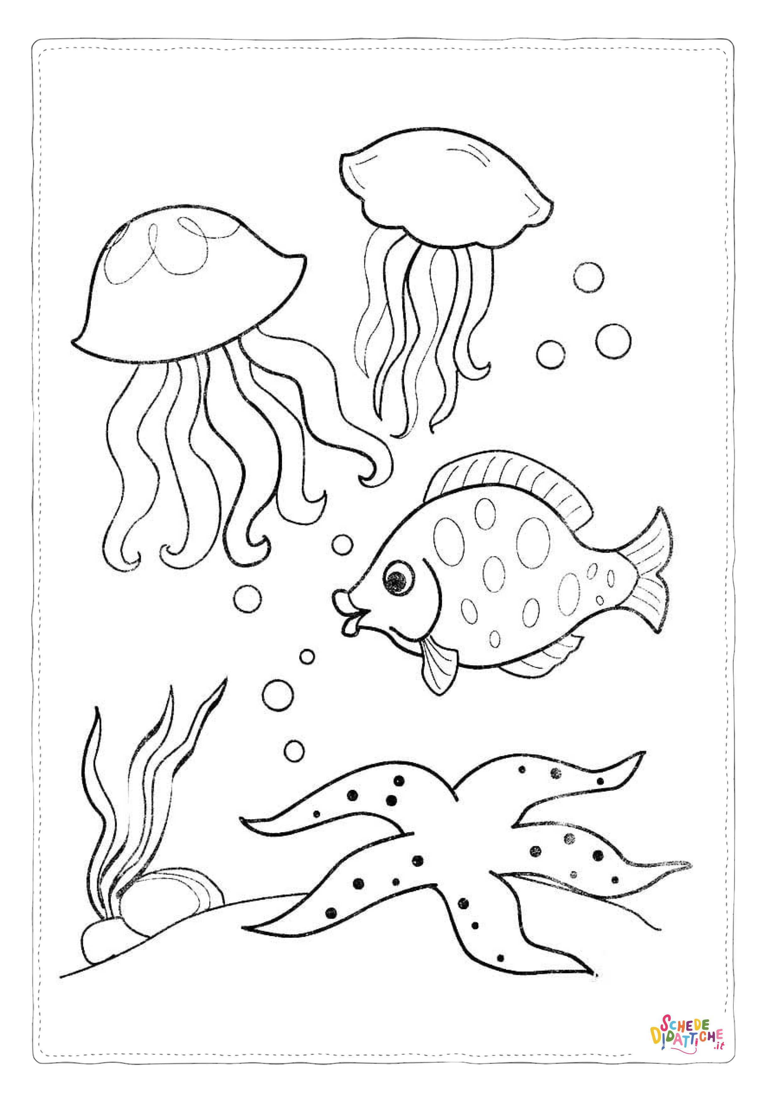 Disegno "Disegno di pesce da stampare e colorare 156" Disegno di pesce da stampare e colorare 156