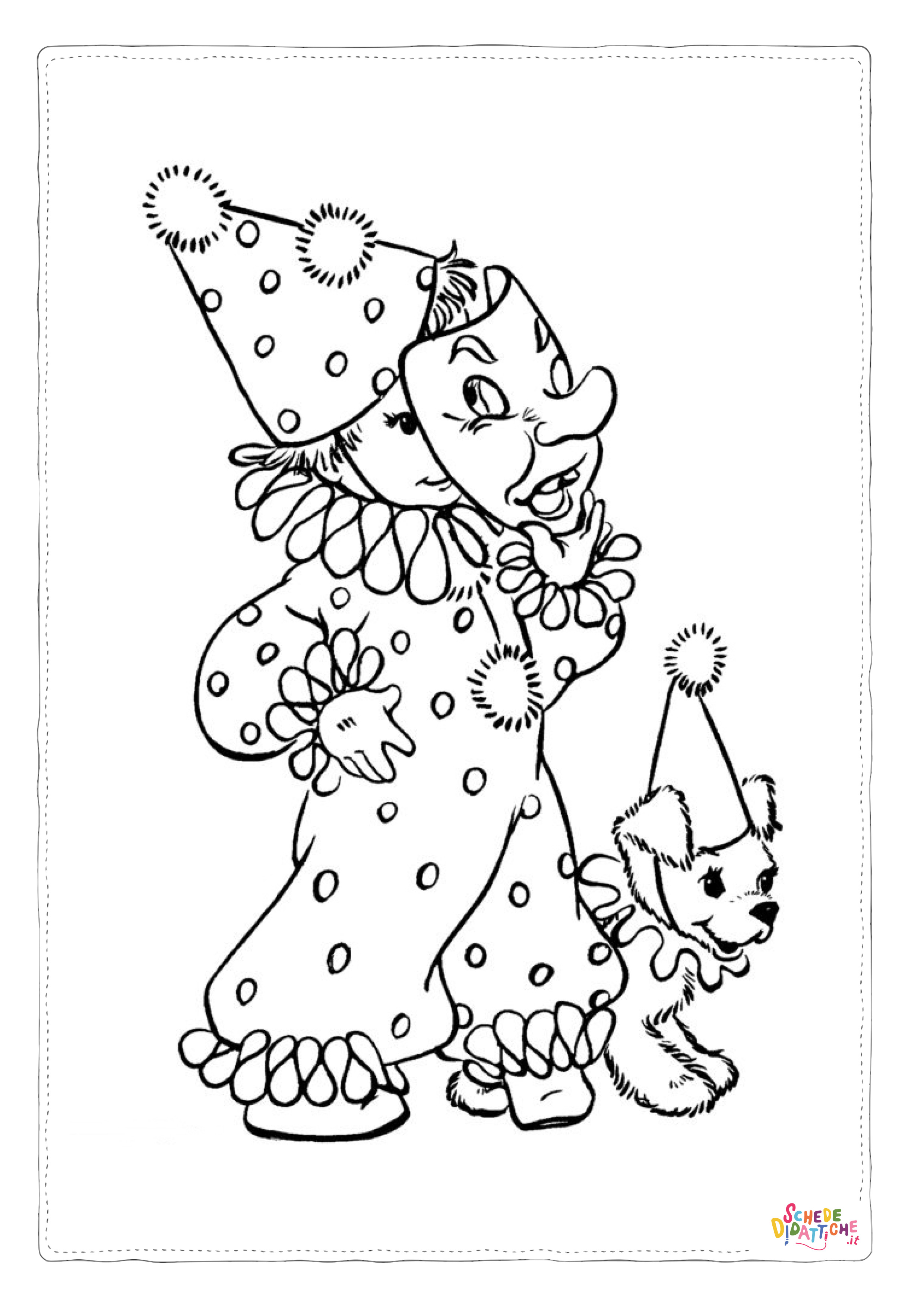 Disegno di clown da stampare e colorare 33
