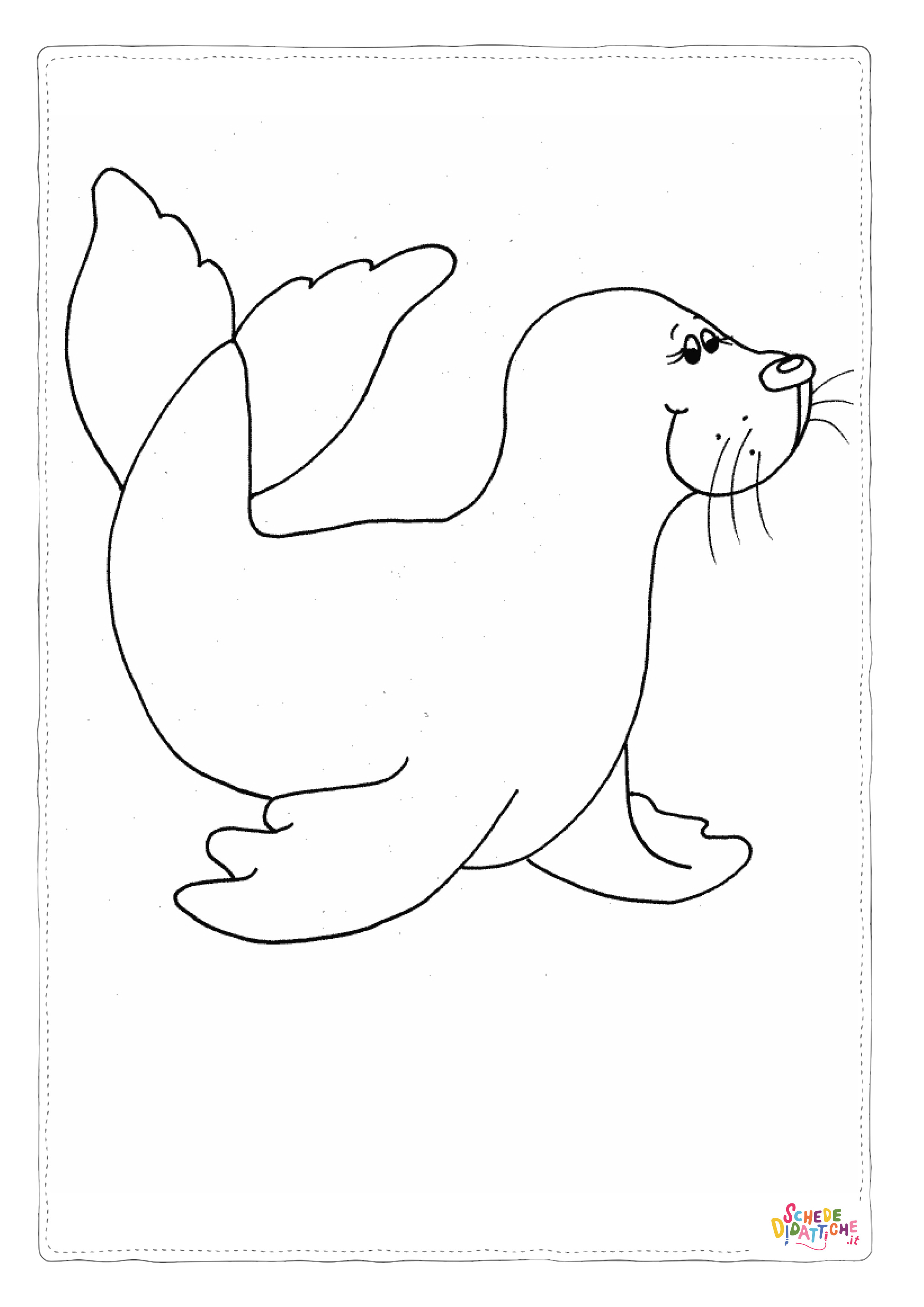 Disegno "Disegno di foca da stampare e colorare 21" Disegno di foca da stampare e colorare 21