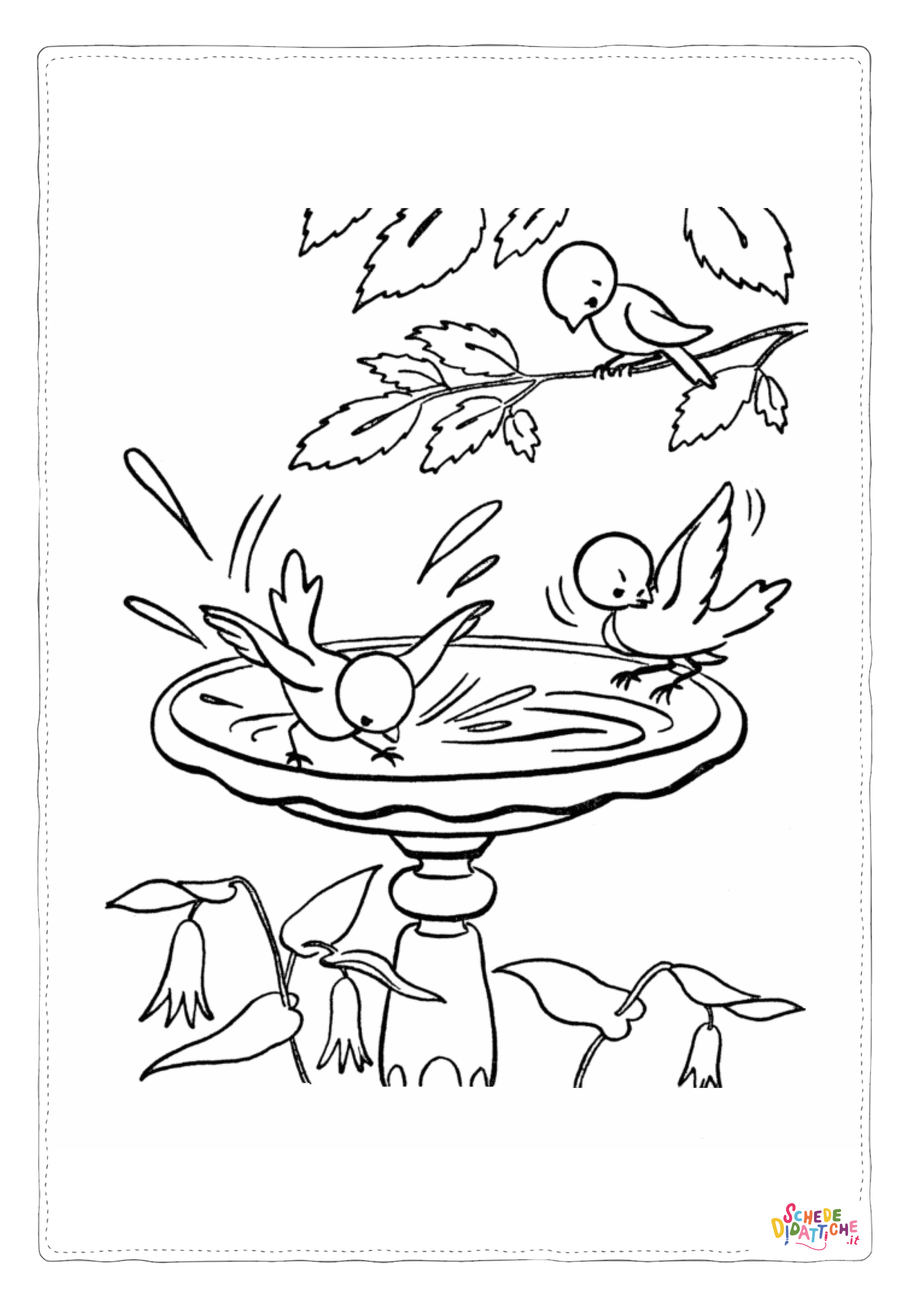 Disegno "Disegno di passero da stampare e colorare 75" Disegno di passero da stampare e colorare 75