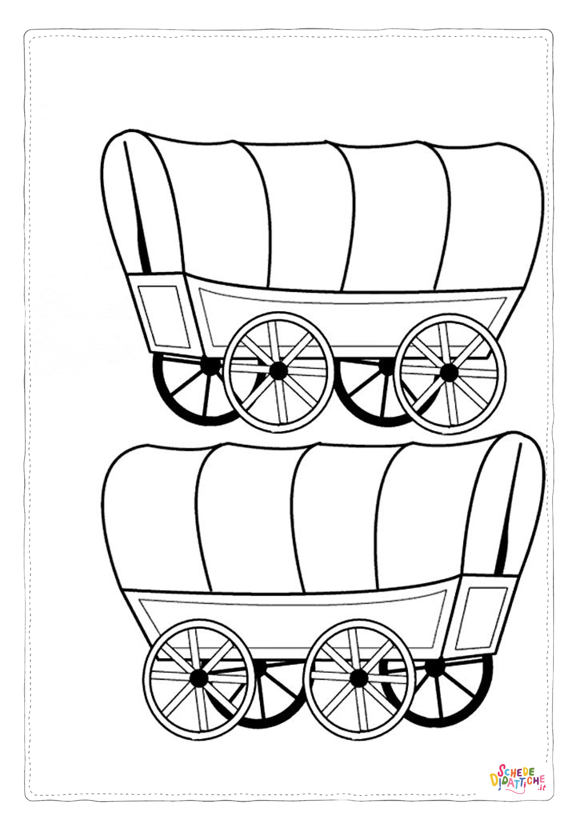 Disegno "Disegno di carrozza da stampare e colorare 2" Disegno di carrozza da stampare e colorare 2