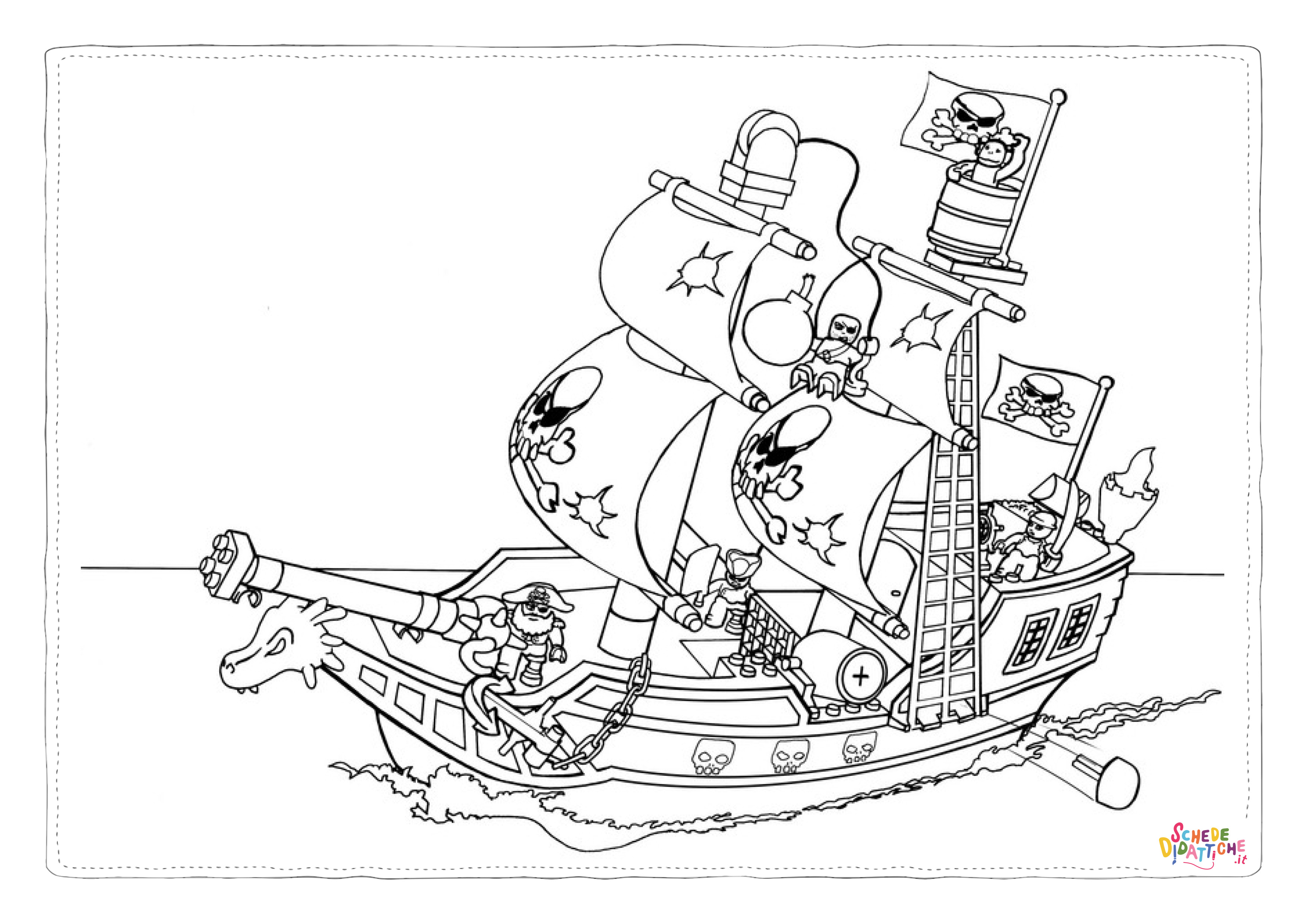 Disegno "Disegno di pirata da stampare e colorare 17" Disegno di pirata da stampare e colorare 17