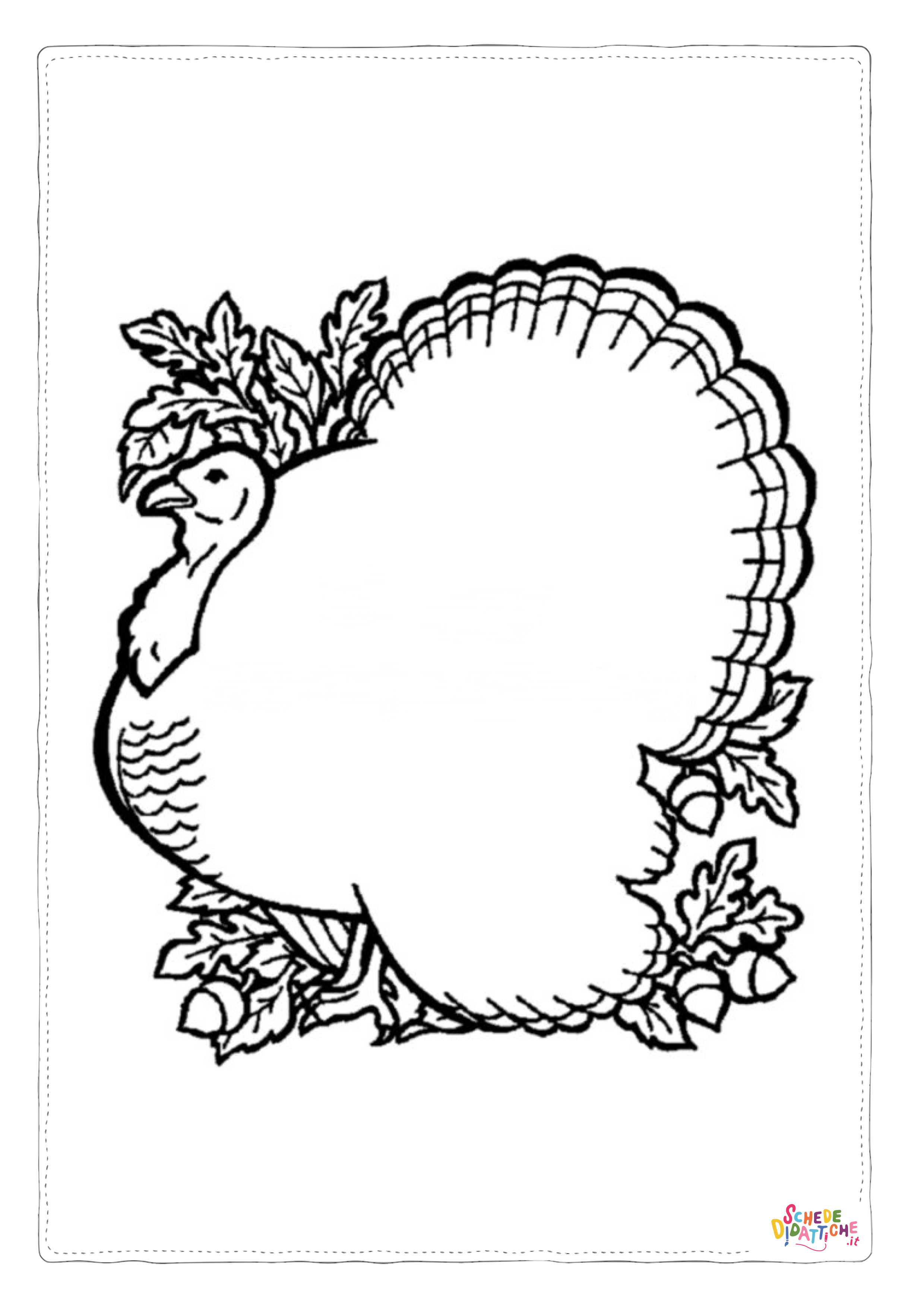 Disegno di tacchino da stampare e colorare 69