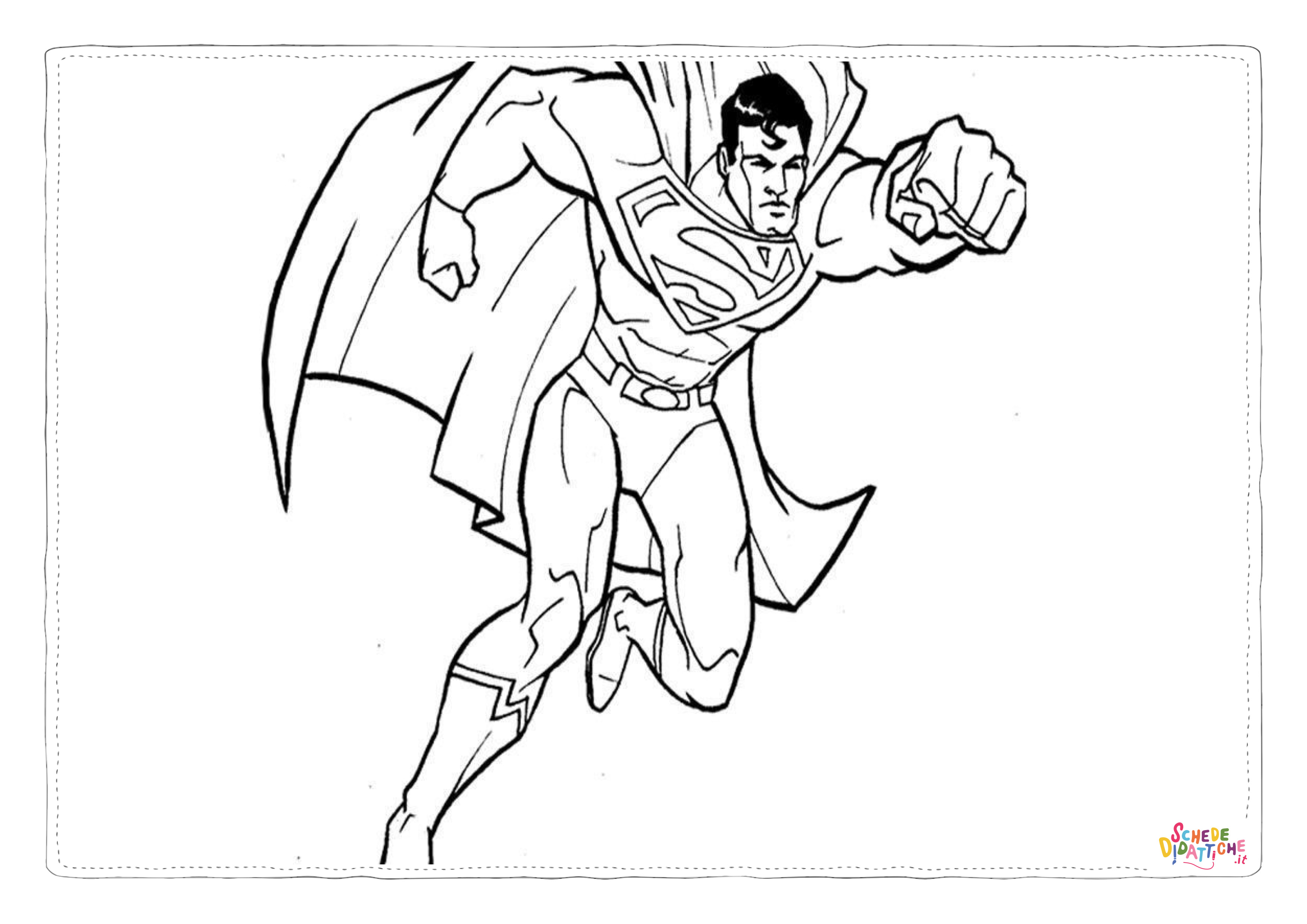 Disegno "Disegno di Superman da stampare e colorare 43" Disegno di Superman da stampare e colorare 43