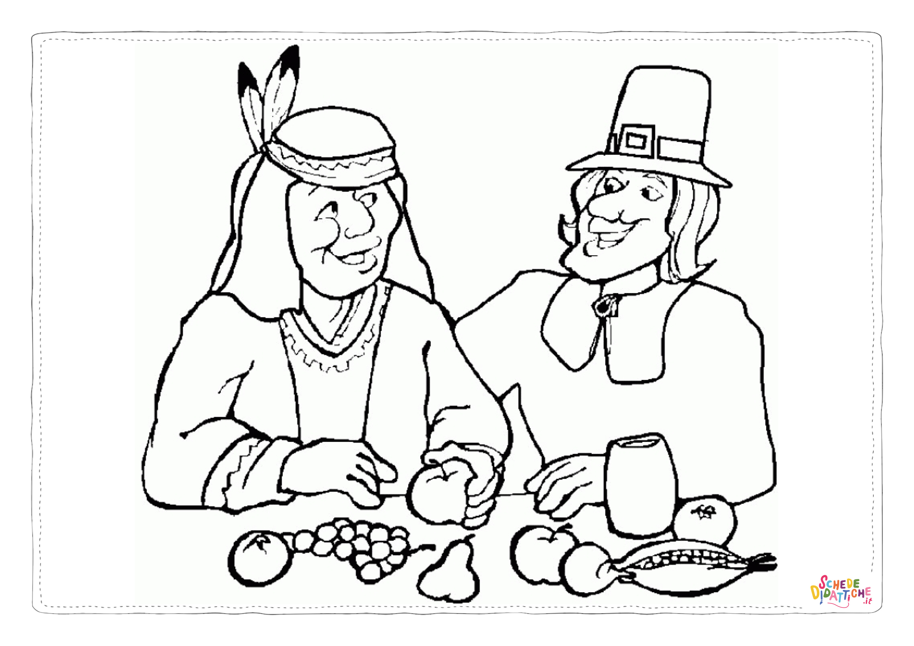 Disegno di Indiani d'America da stampare e colorare 4