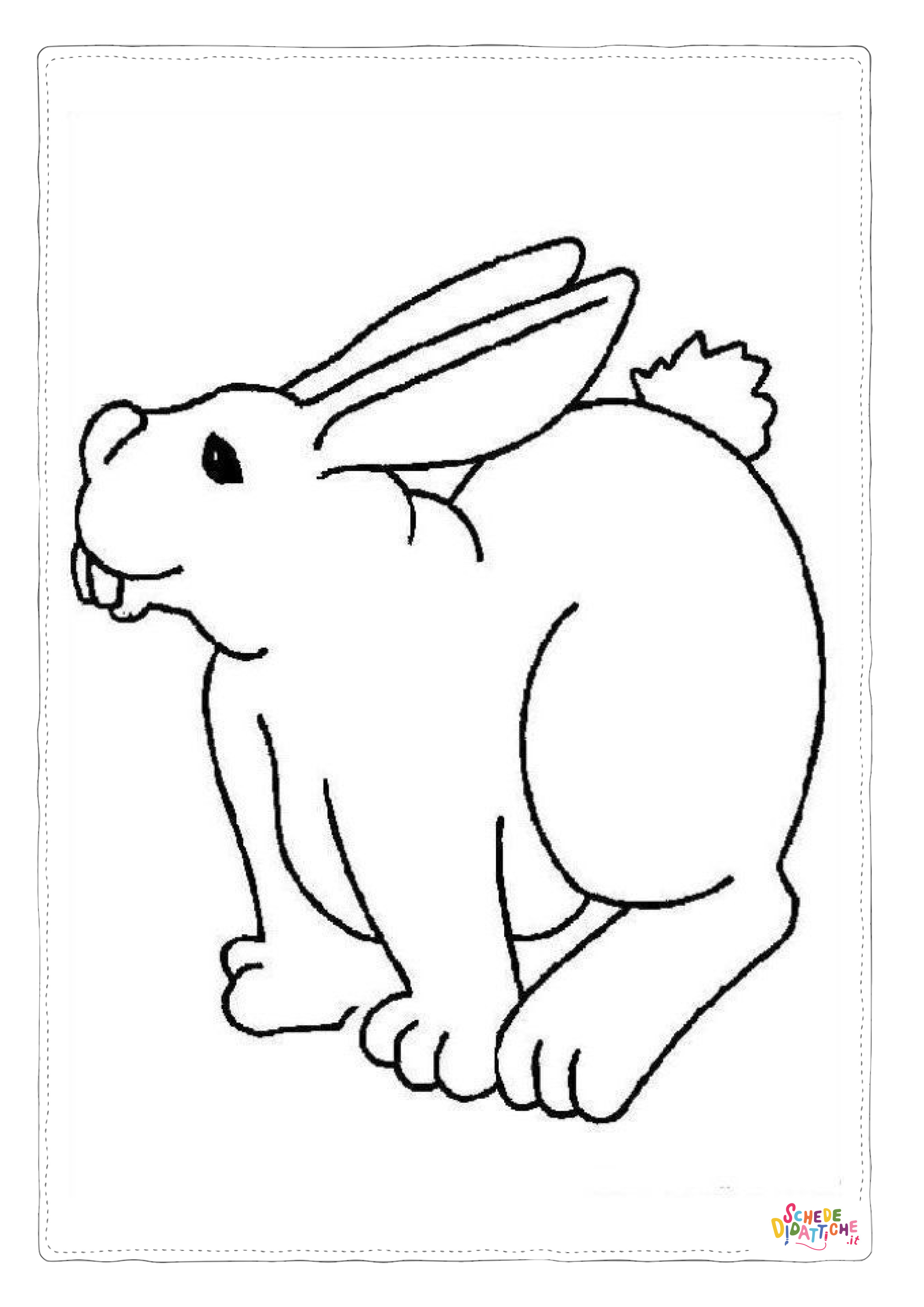 Disegno "Disegno di coniglio da stampare e colorare 32" Disegno di coniglio da stampare e colorare 32