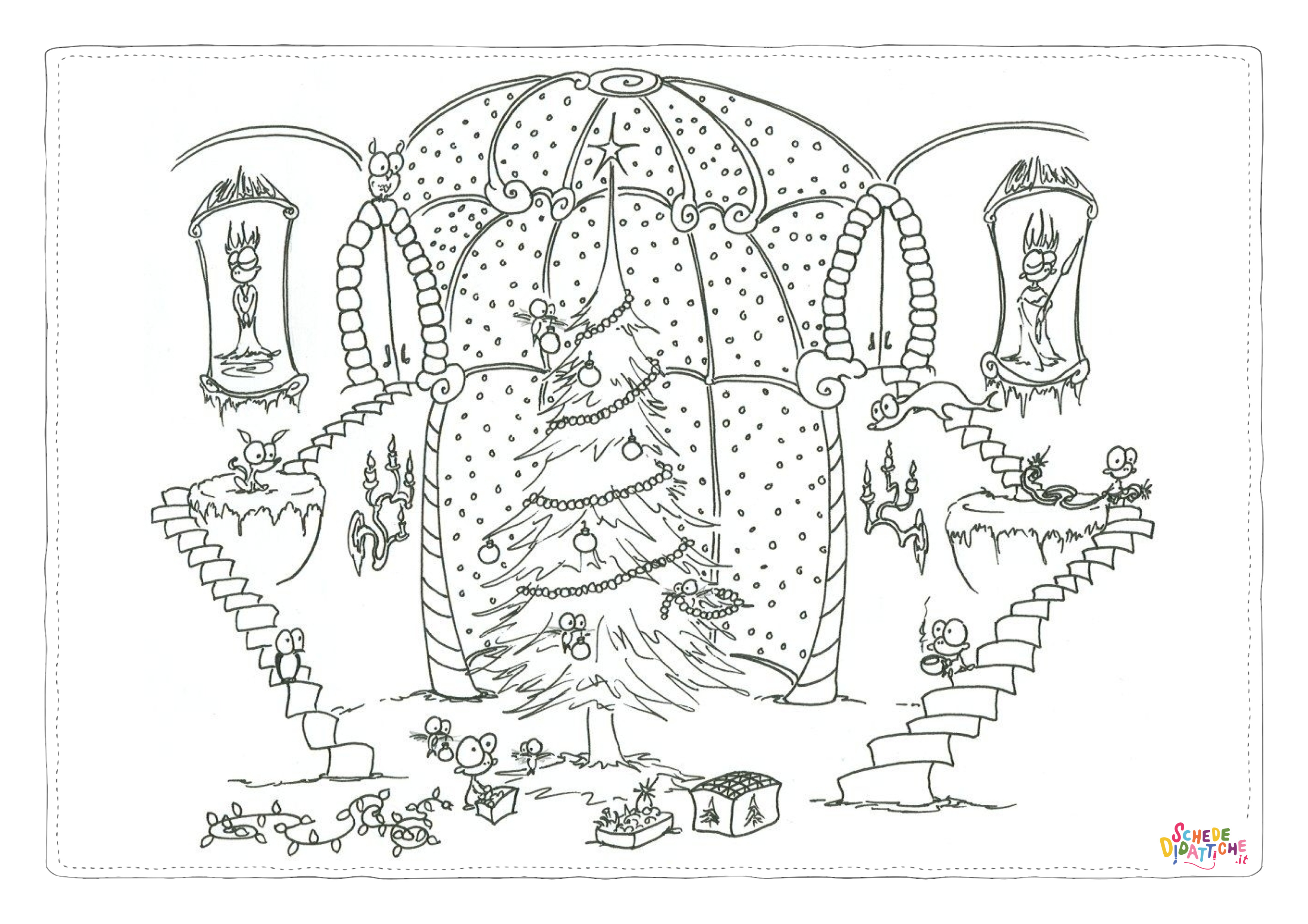 Disegno "Disegno di albero di Natale da stampare e colorare 8" Disegno di albero di Natale da stampare e colorare 8