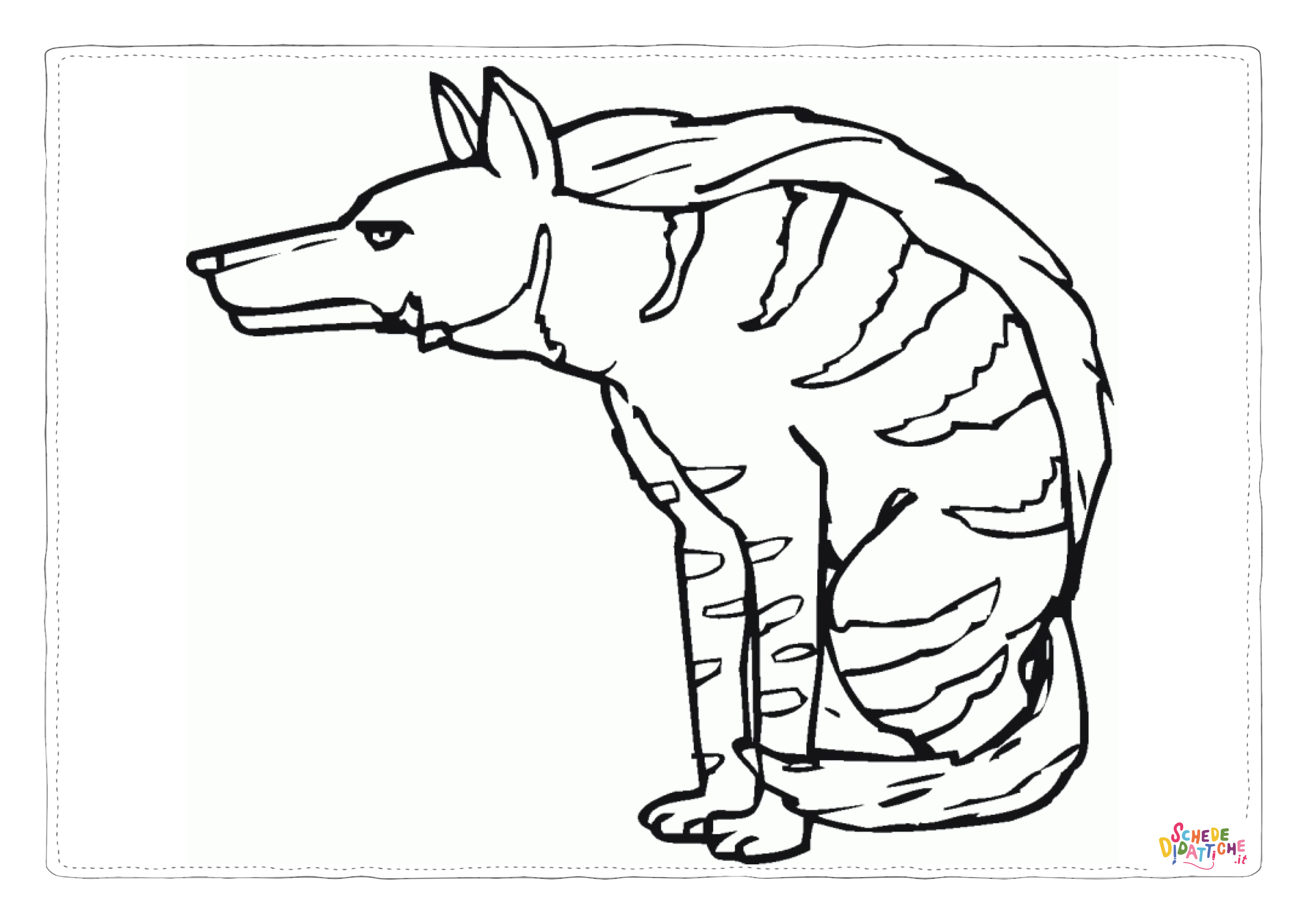 Disegno "Disegno di iena da stampare e colorare 2" Disegno di iena da stampare e colorare 2