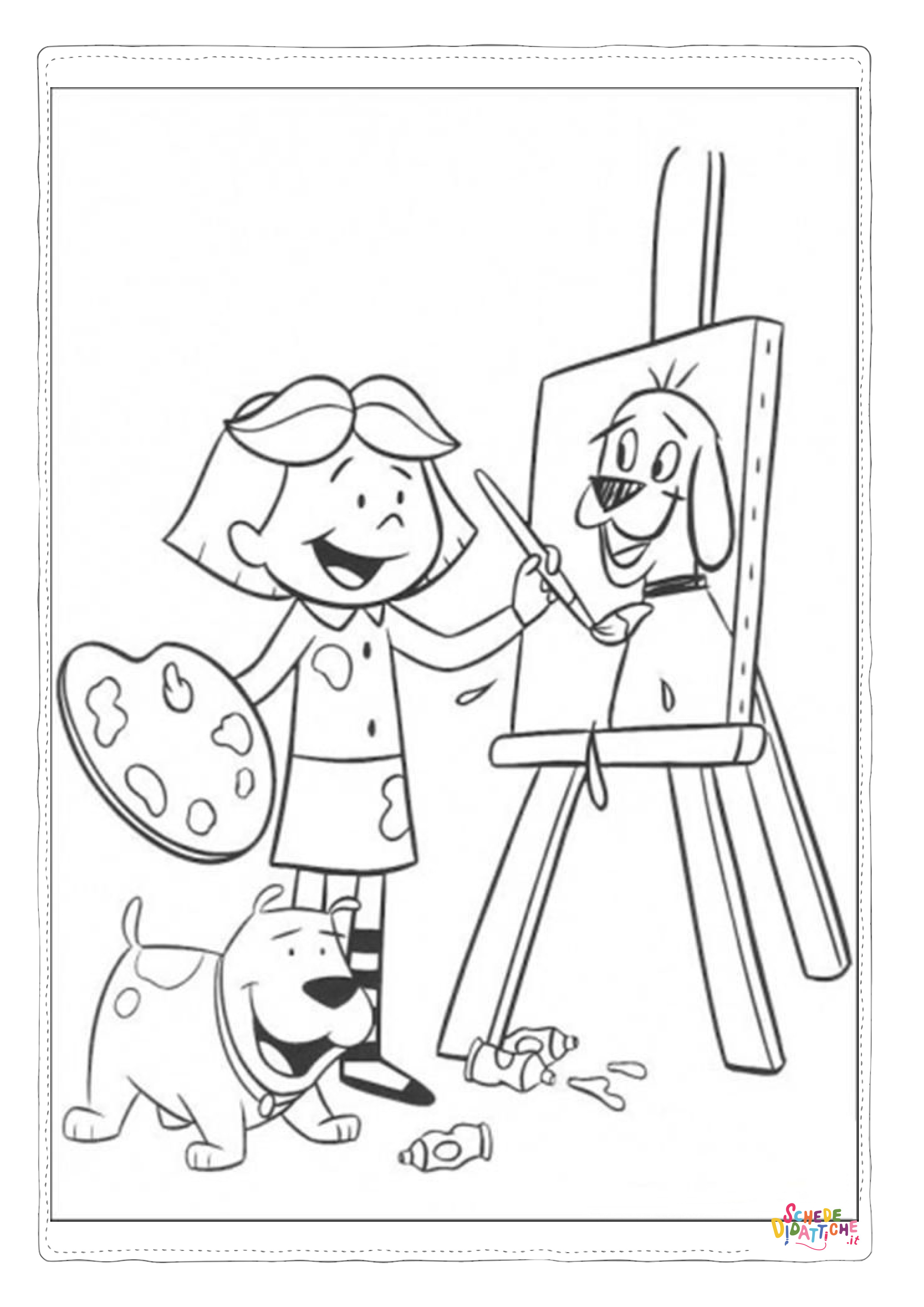 Disegno "Disegno di artista da stampare e colorare 9" Disegno di artista da stampare e colorare 9