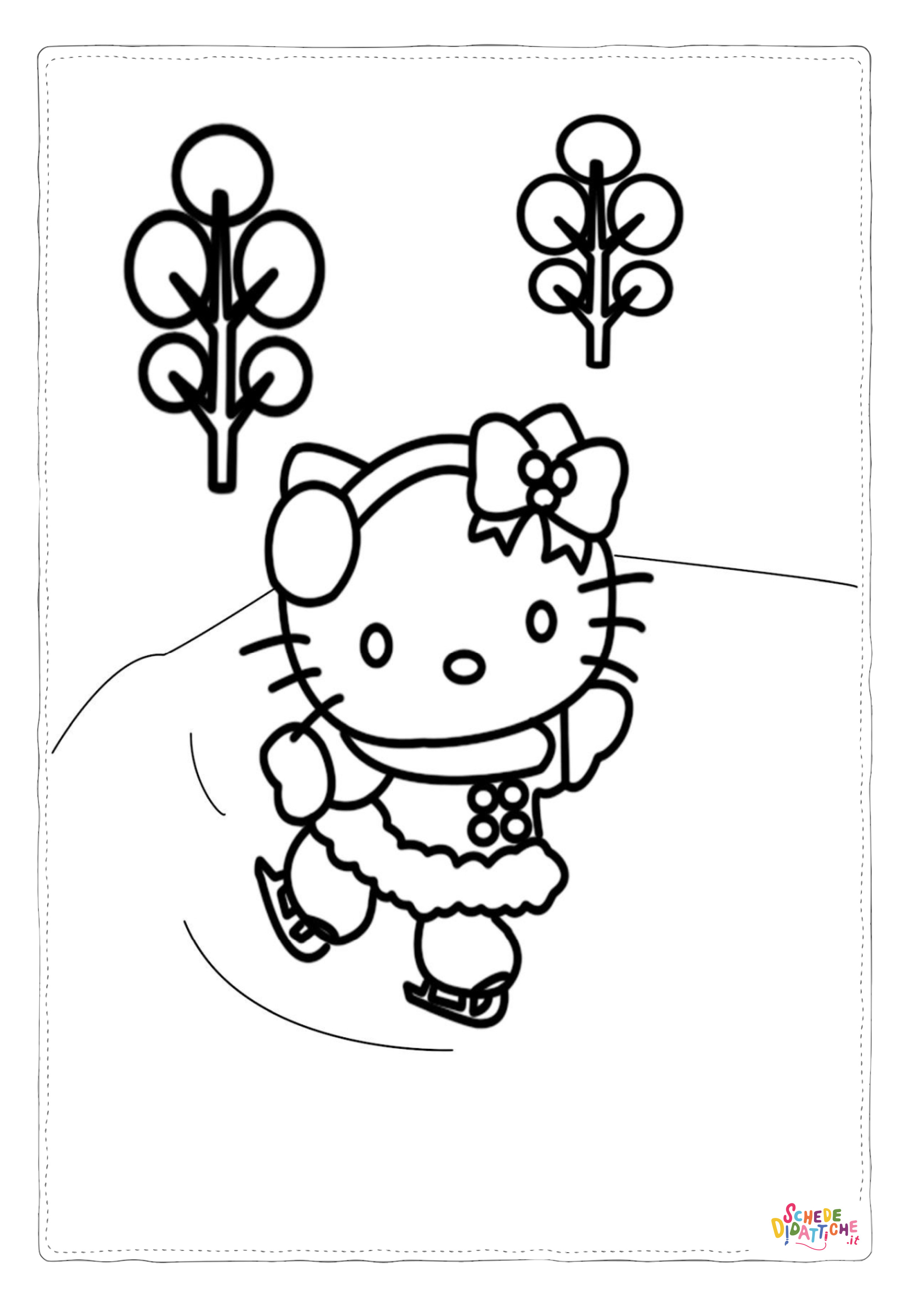 Disegno "Disegno di Hello Kitty da stampare e colorare 94" Disegno di Hello Kitty da stampare e colorare 94