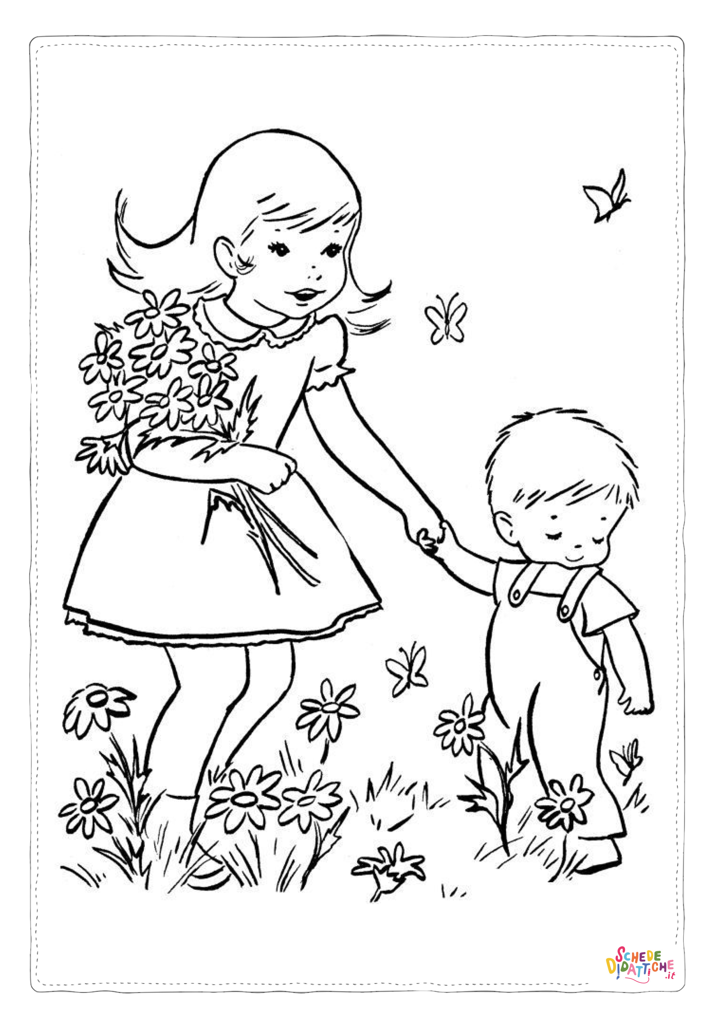Disegno "Disegno di primavera da stampare e colorare 7" Disegno di primavera da stampare e colorare 7