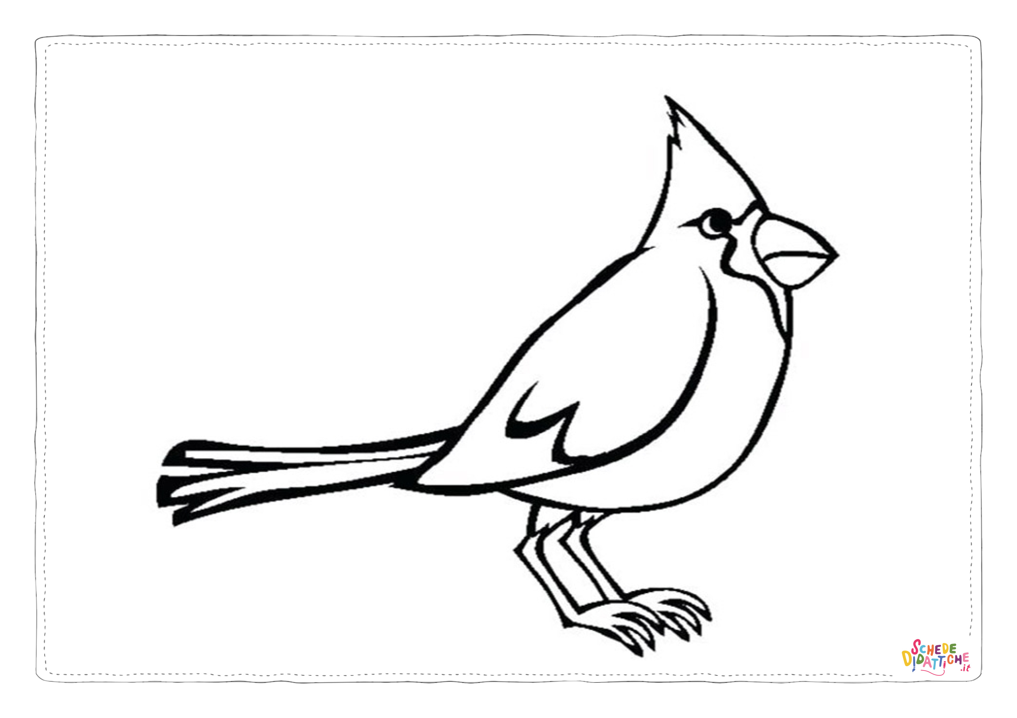 Disegno "Disegno di uccello da stampare e colorare 16" Disegno di uccello da stampare e colorare 16