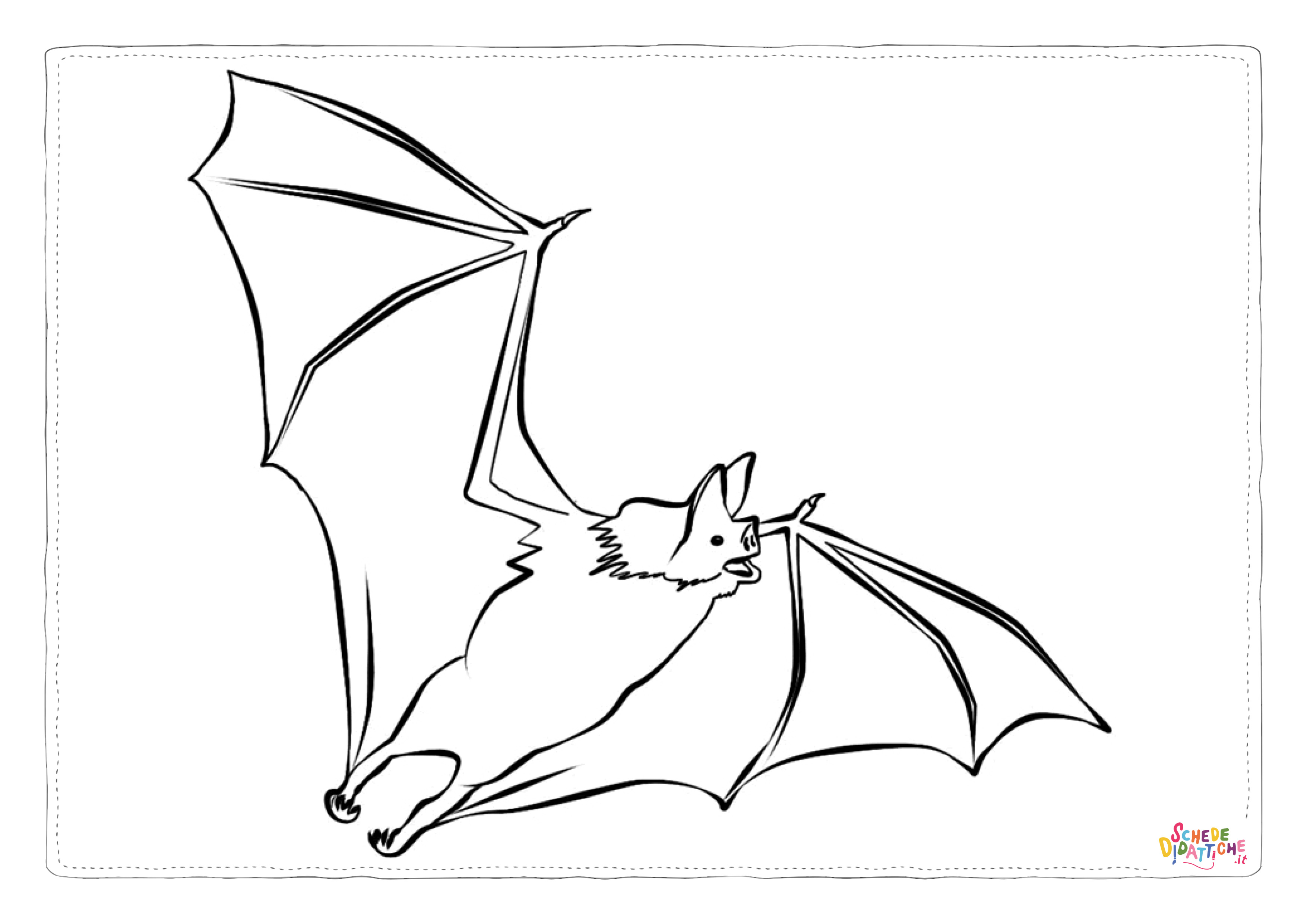 Disegno di pipistrello da stampare e colorare 4