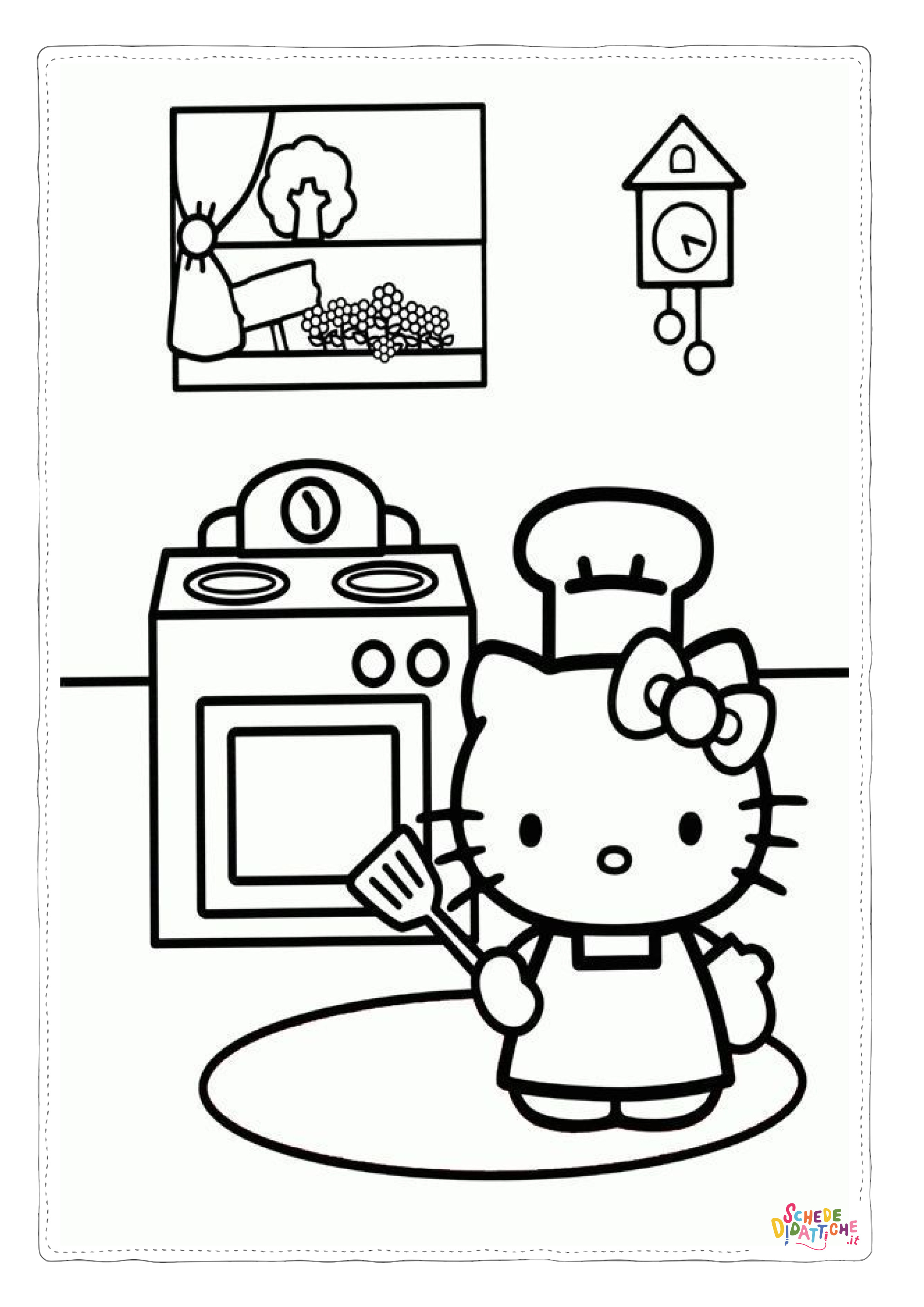 Disegno "Disegno di Hello Kitty da stampare e colorare 215" Disegno di Hello Kitty da stampare e colorare 215