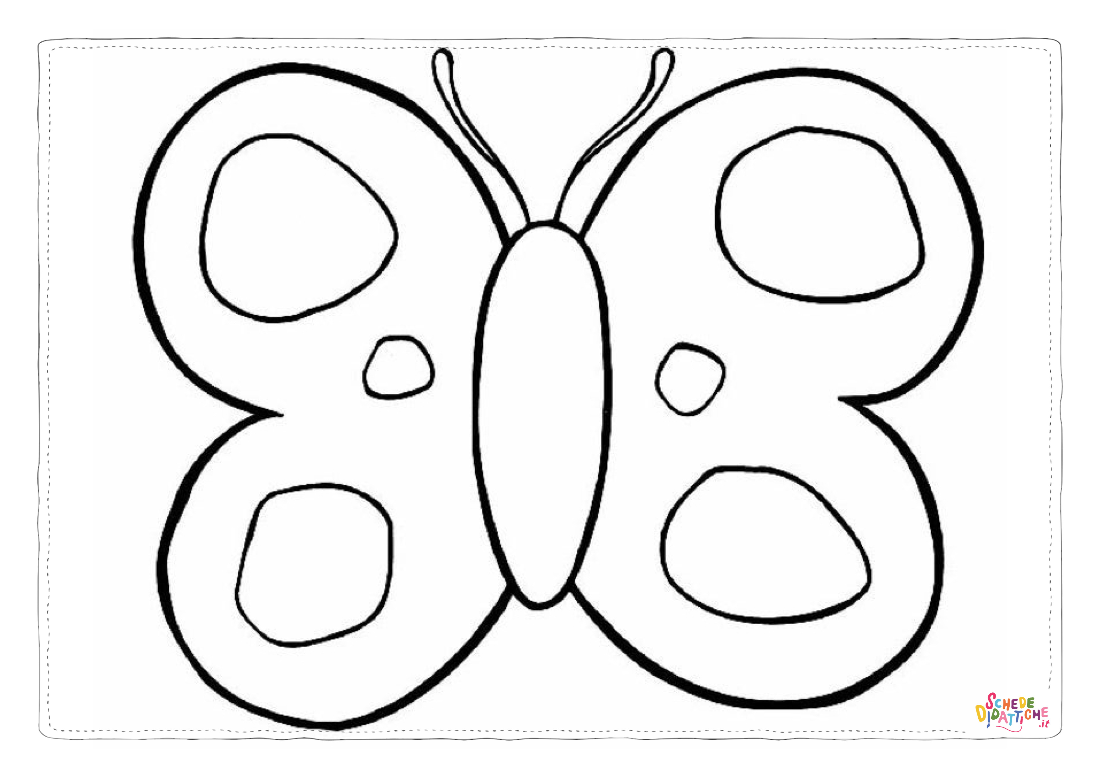 Disegno di farfalla da stampare e colorare 203