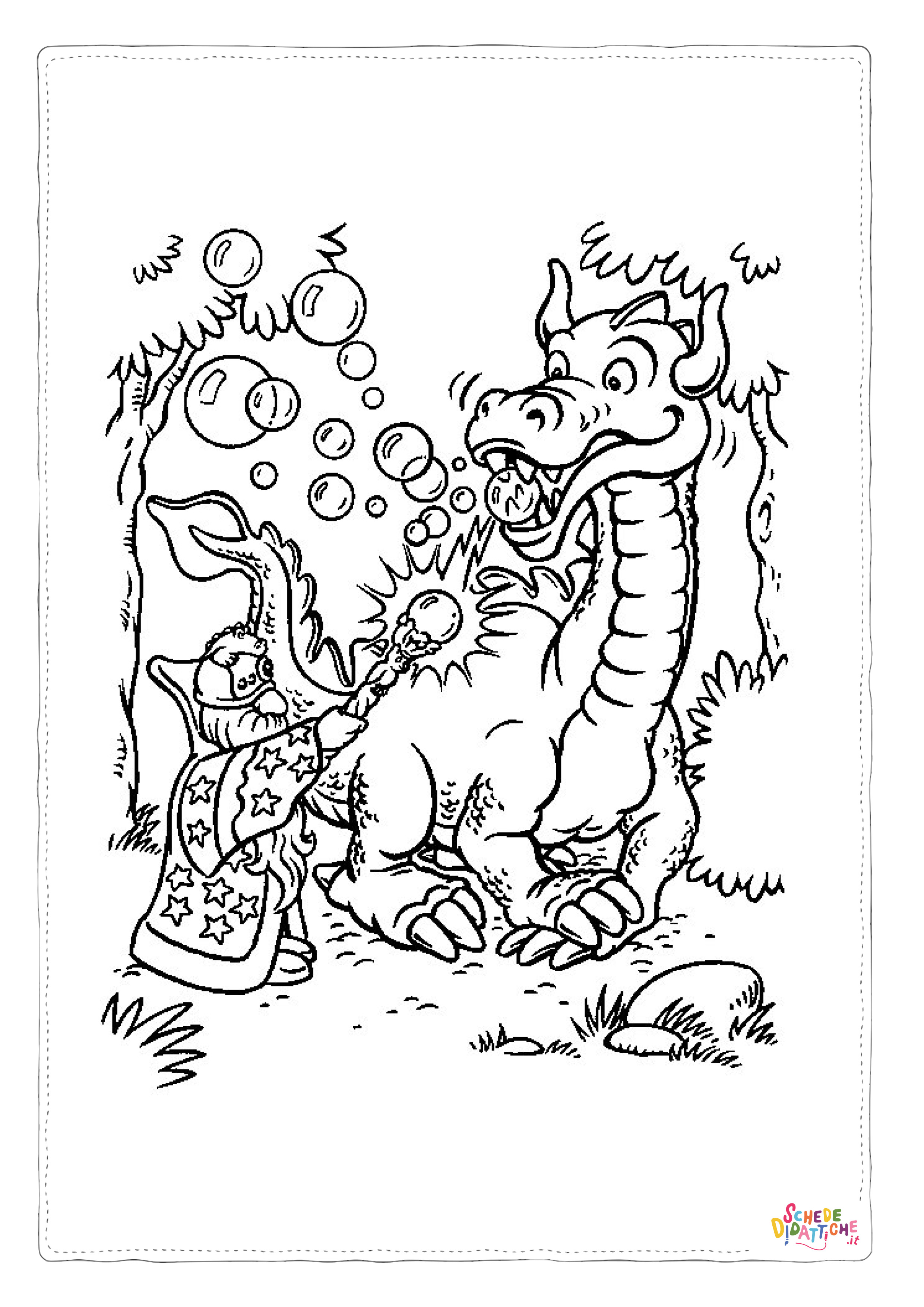 Disegno "Disegno di dragone da stampare e colorare 128" Disegno di dragone da stampare e colorare 128