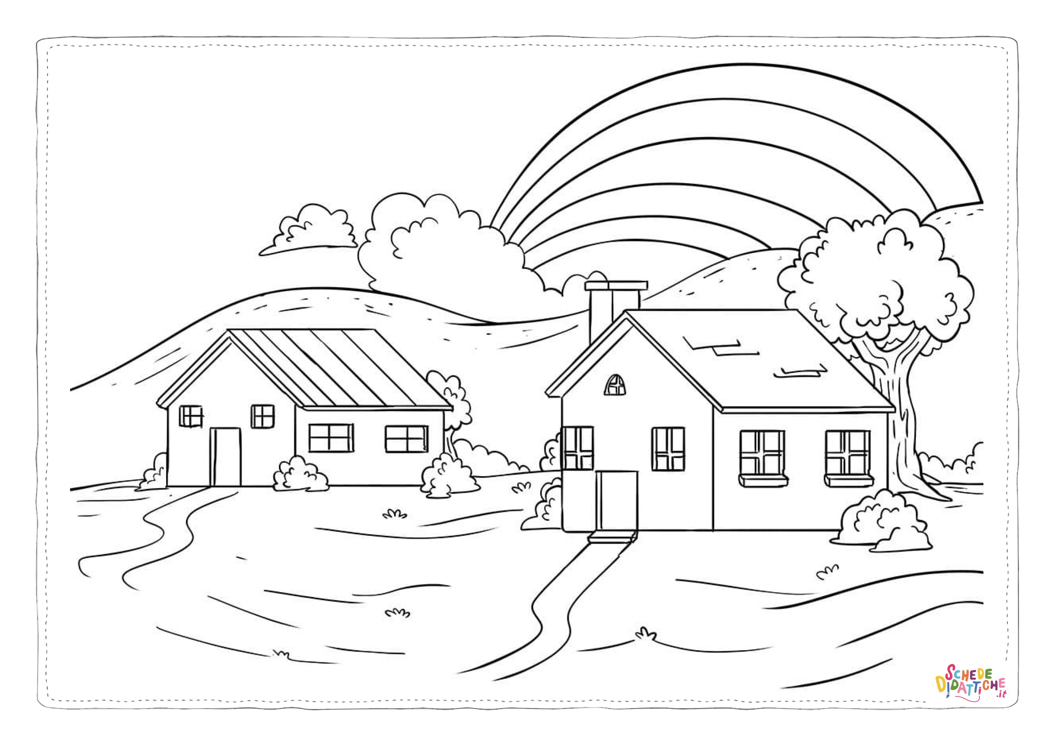 Disegno di arcobaleno da stampare e colorare 72