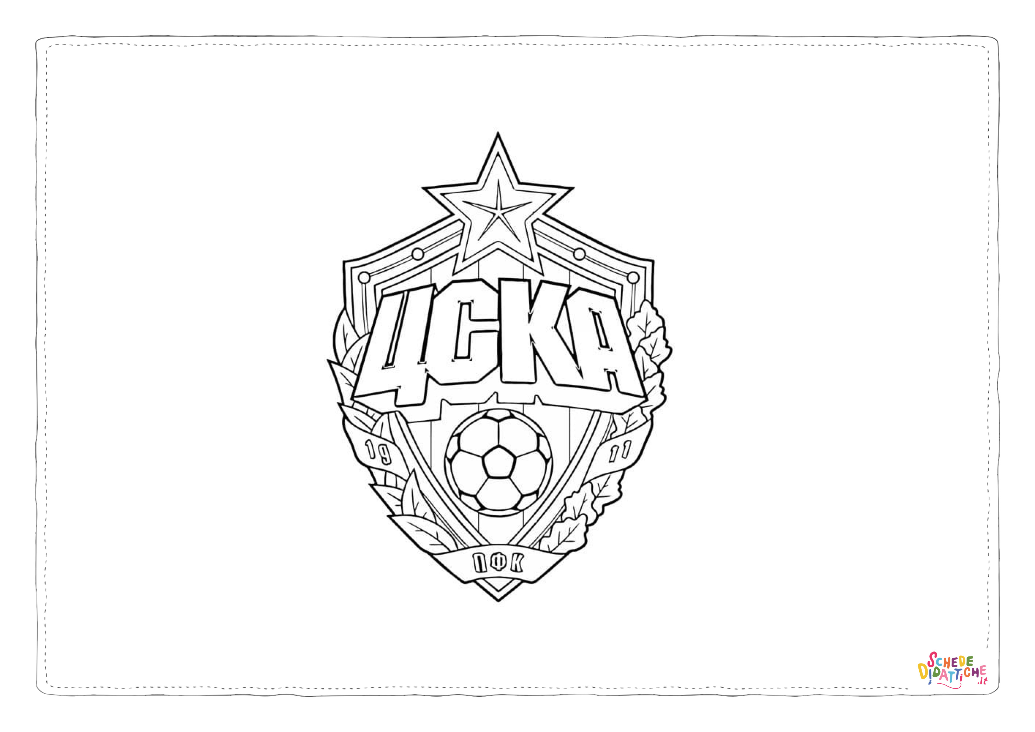Disegno di stemma squadre di calcio da stampare e colorare 7