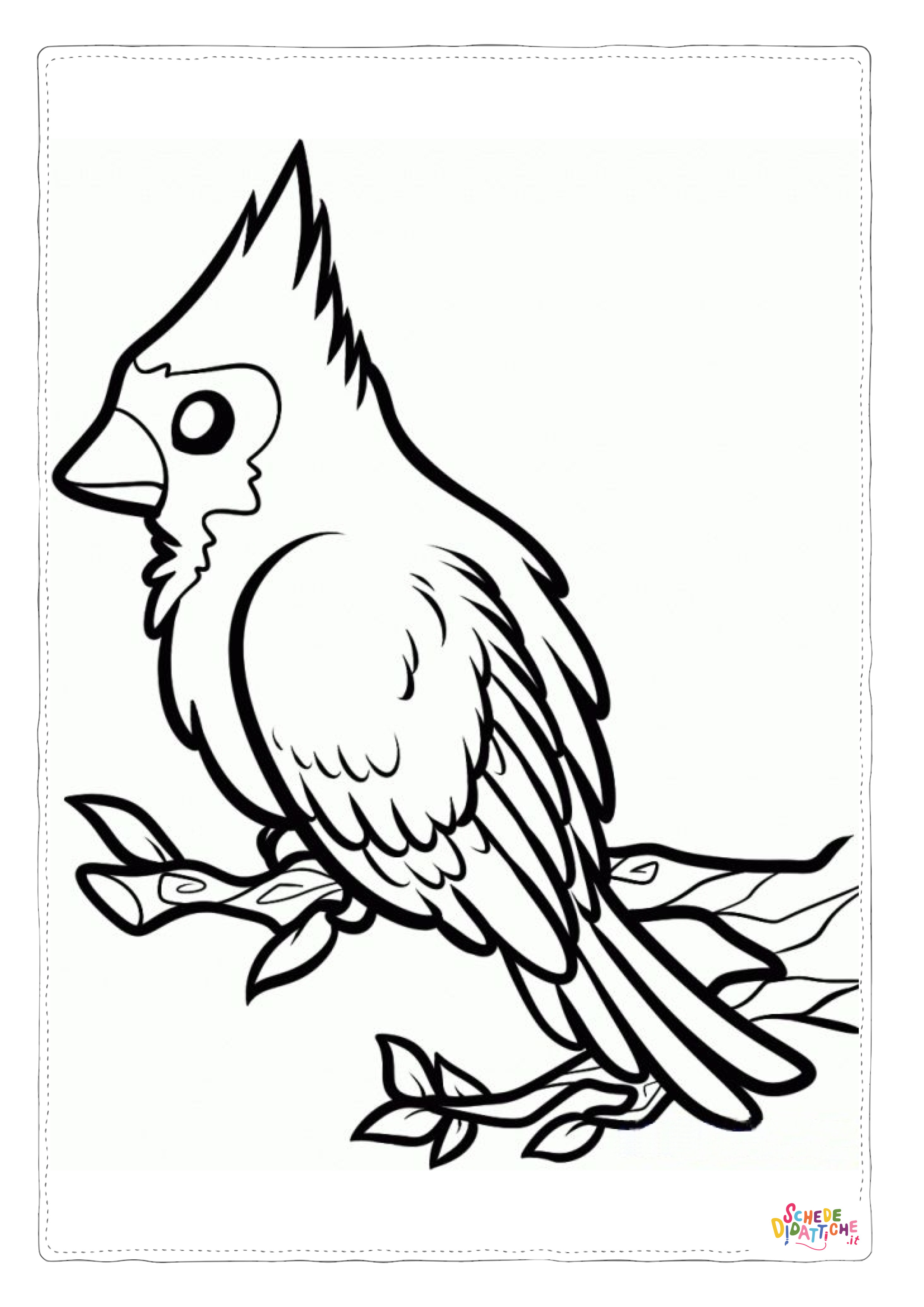 Disegno "Disegno di uccello da stampare e colorare 35" Disegno di uccello da stampare e colorare 35