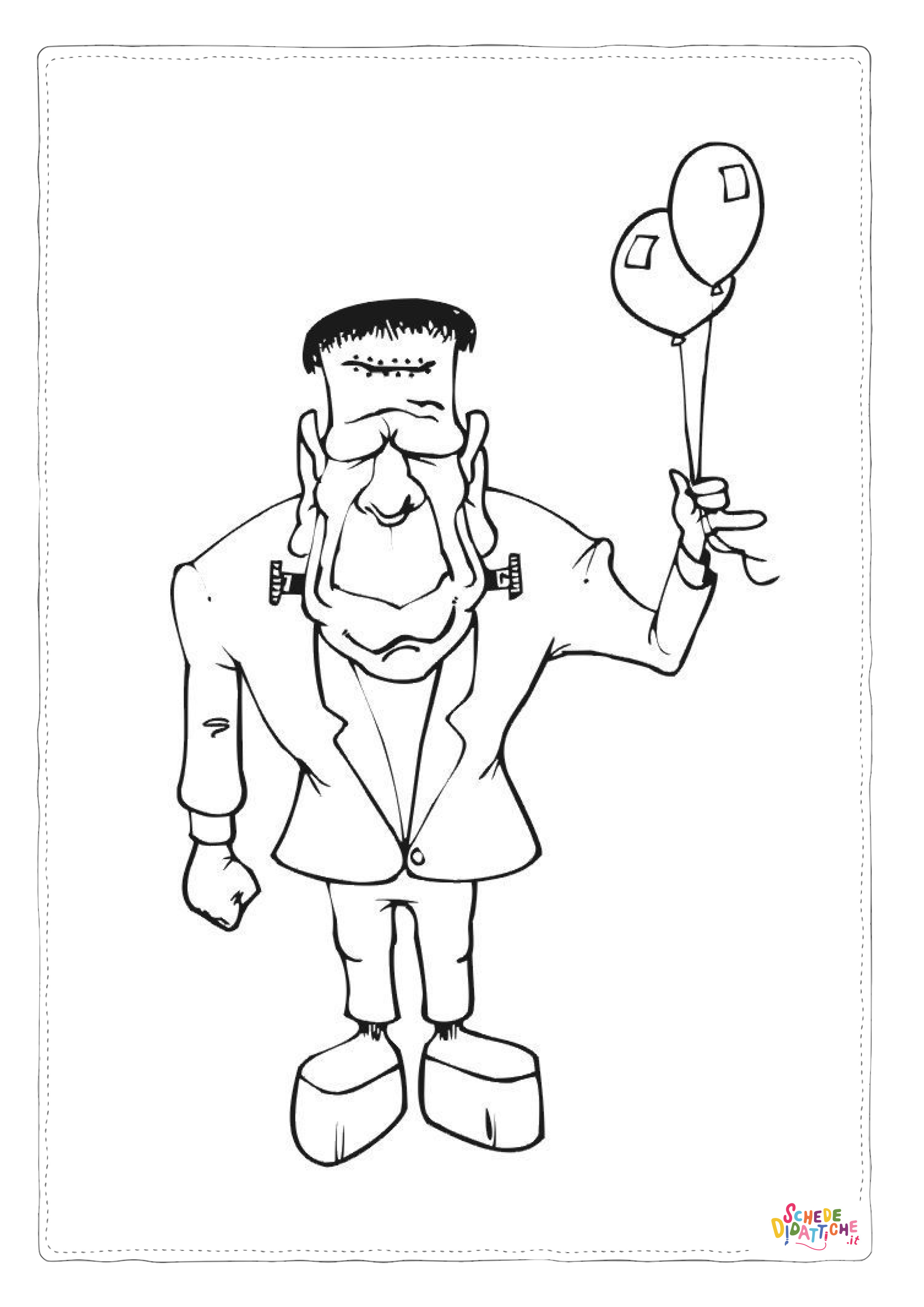 Disegno "Disegno di Frankenstein da stampare e colorare 21" Disegno di Frankenstein da stampare e colorare 21