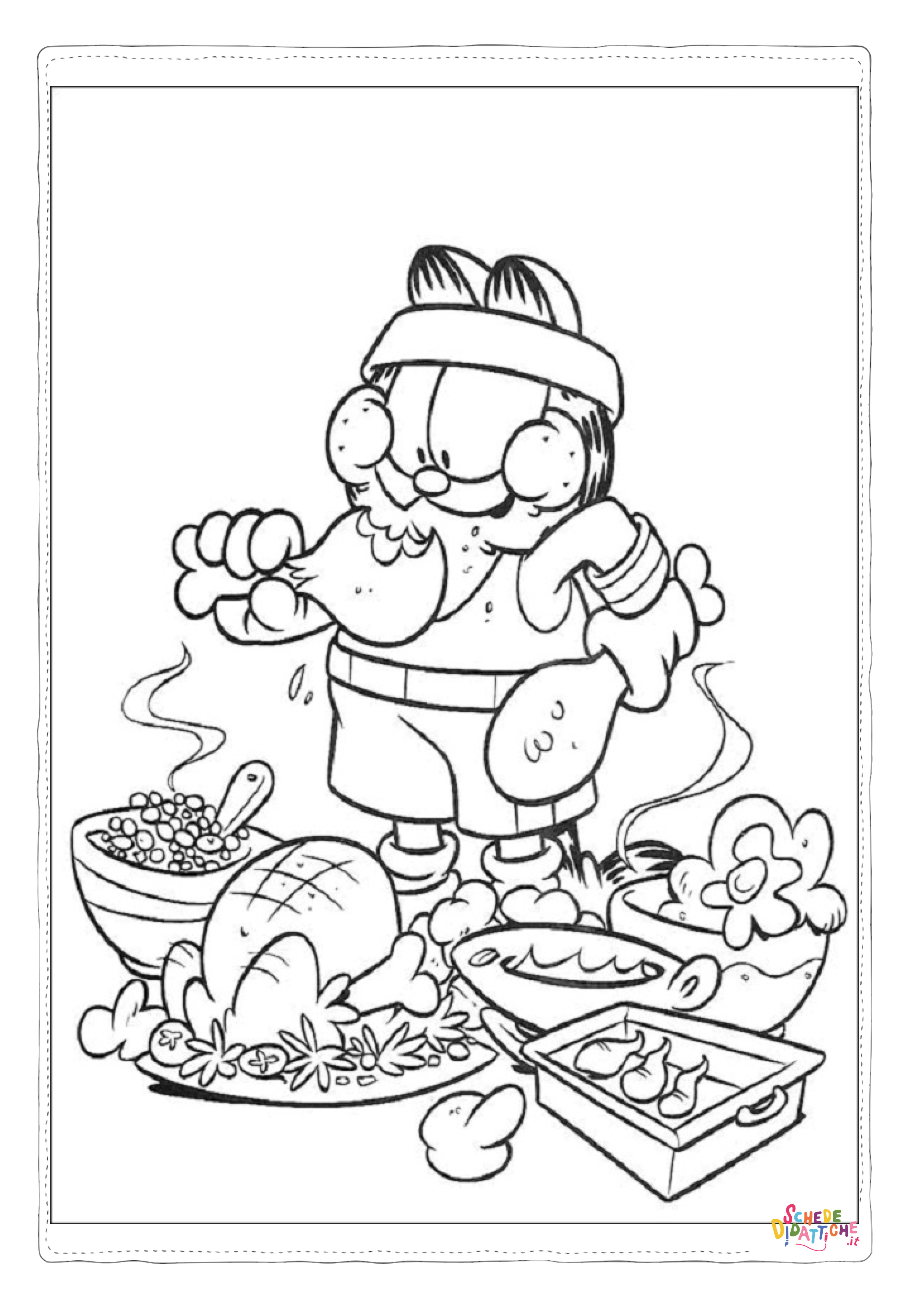 Disegno "Disegno di Garfield da stampare e colorare 39" Disegno di Garfield da stampare e colorare 39