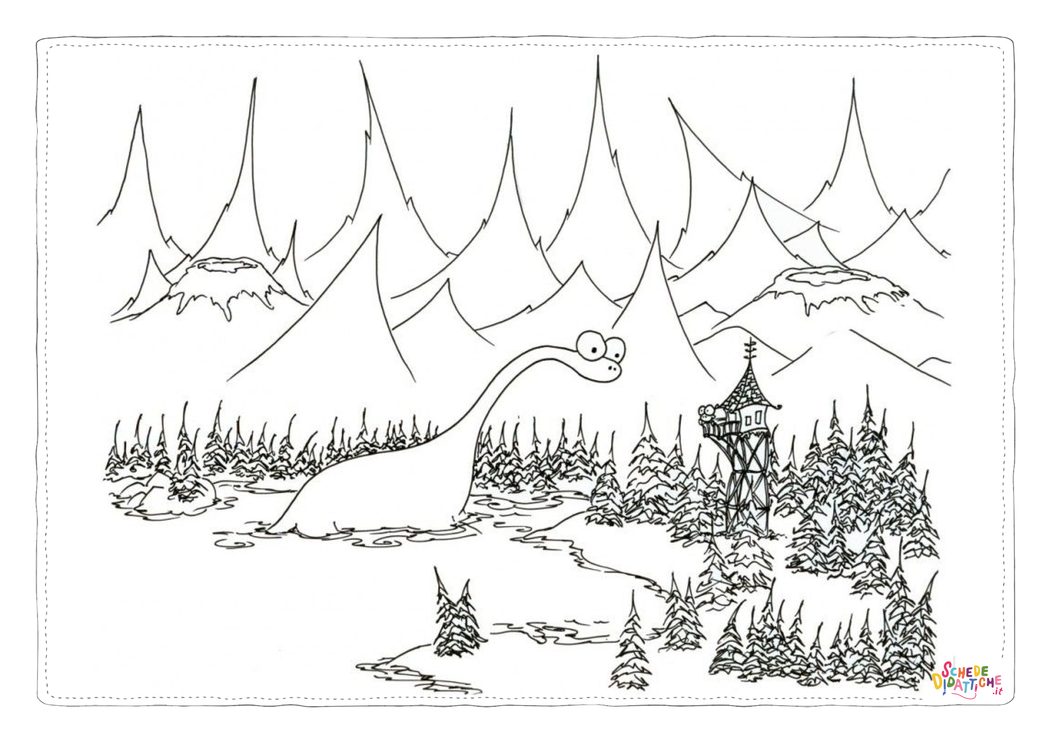 Disegno "Disegno di paesaggio da stampare e colorare 20" Disegno di paesaggio da stampare e colorare 20