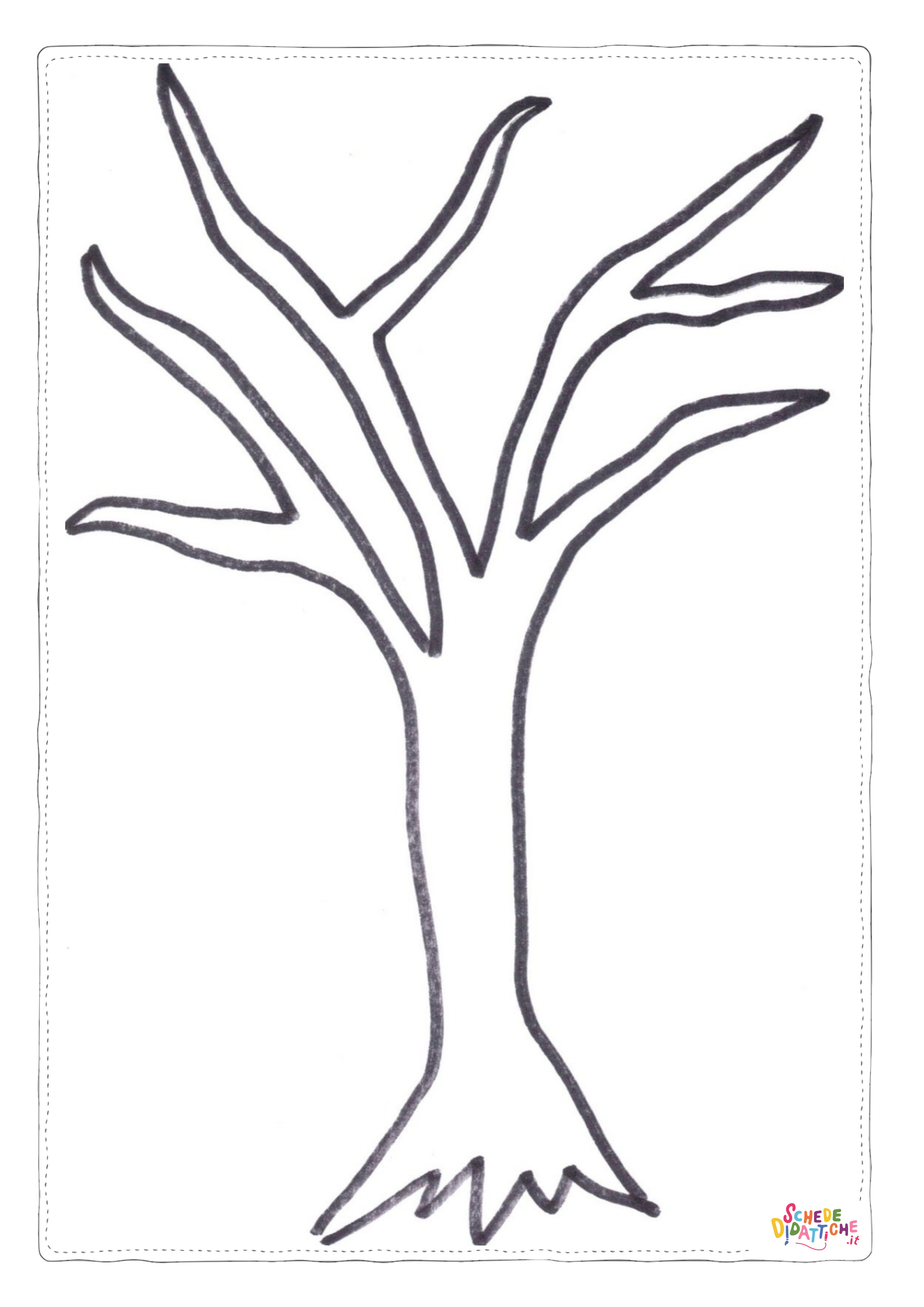 Disegno "Disegno di albero da stampare e colorare 33" Disegno di albero da stampare e colorare 33