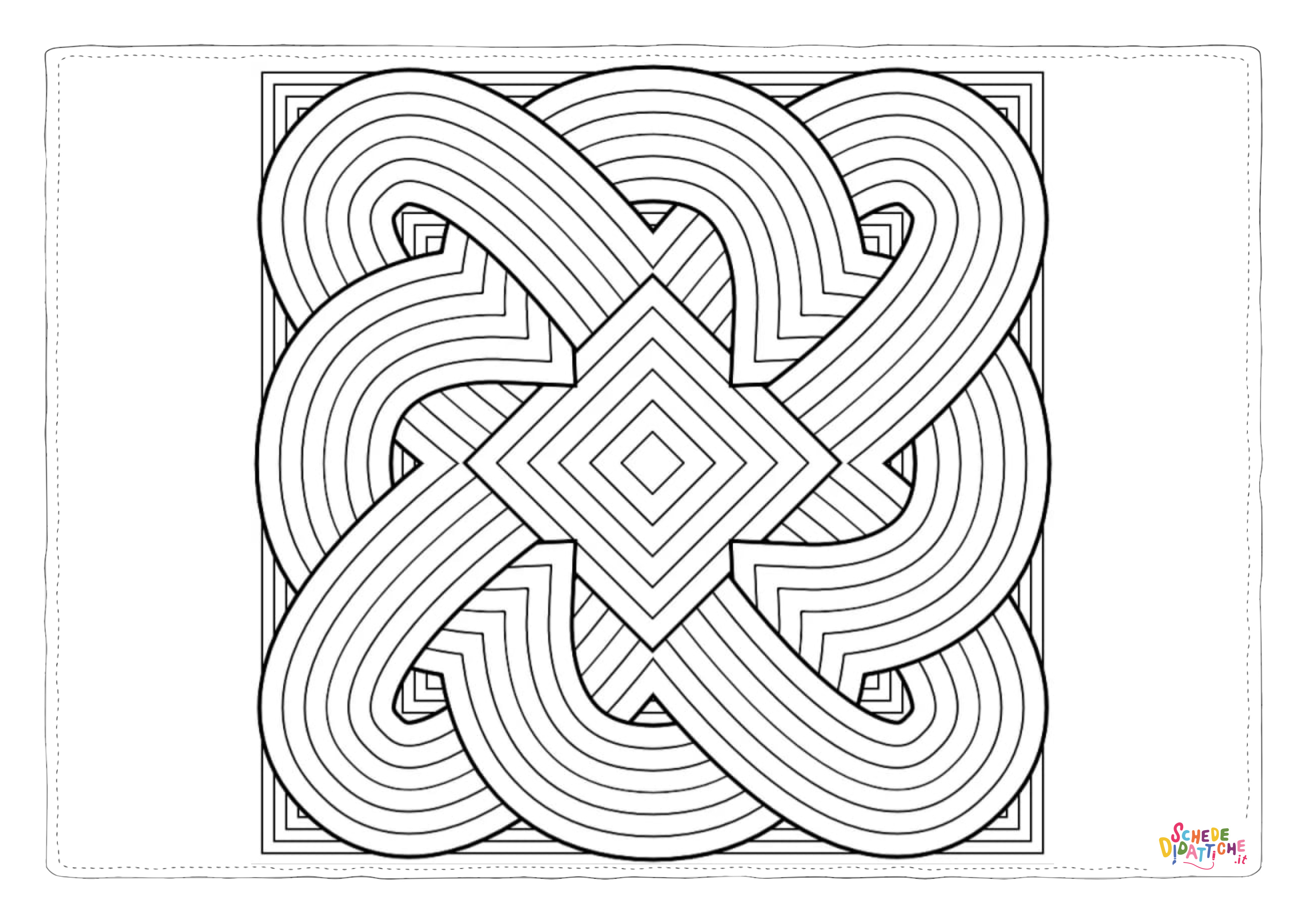 Disegno "Disegno di mandala da stampare e colorare 1074" Disegno di mandala da stampare e colorare 1074