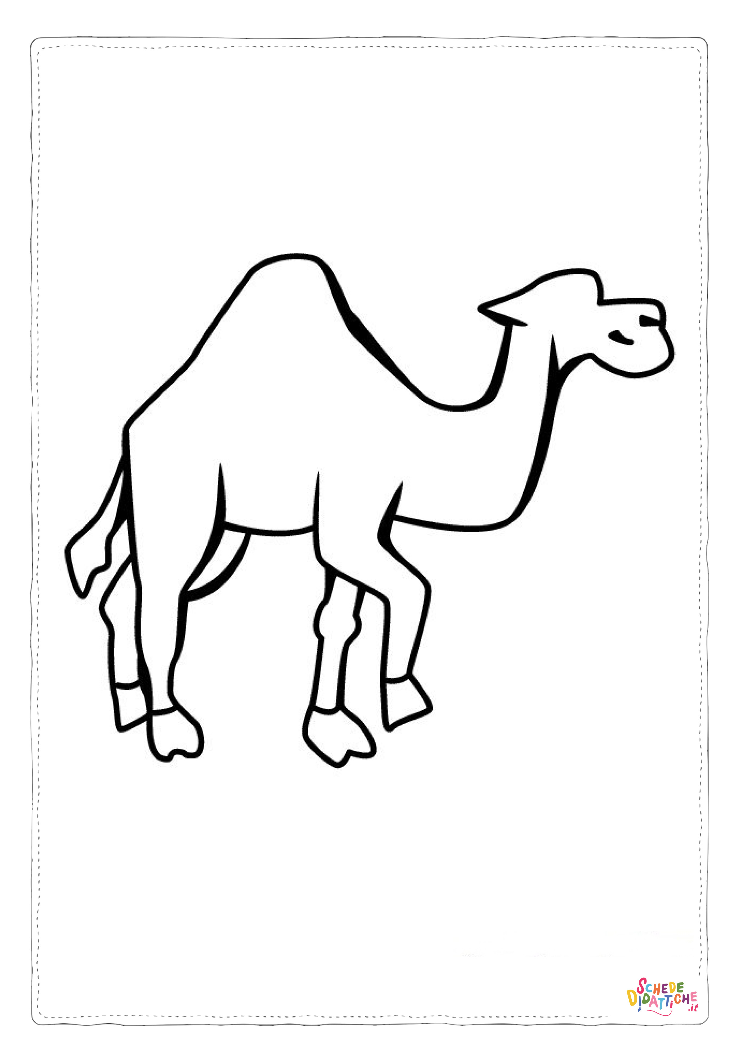 Disegno di dromedario da stampare e colorare 1