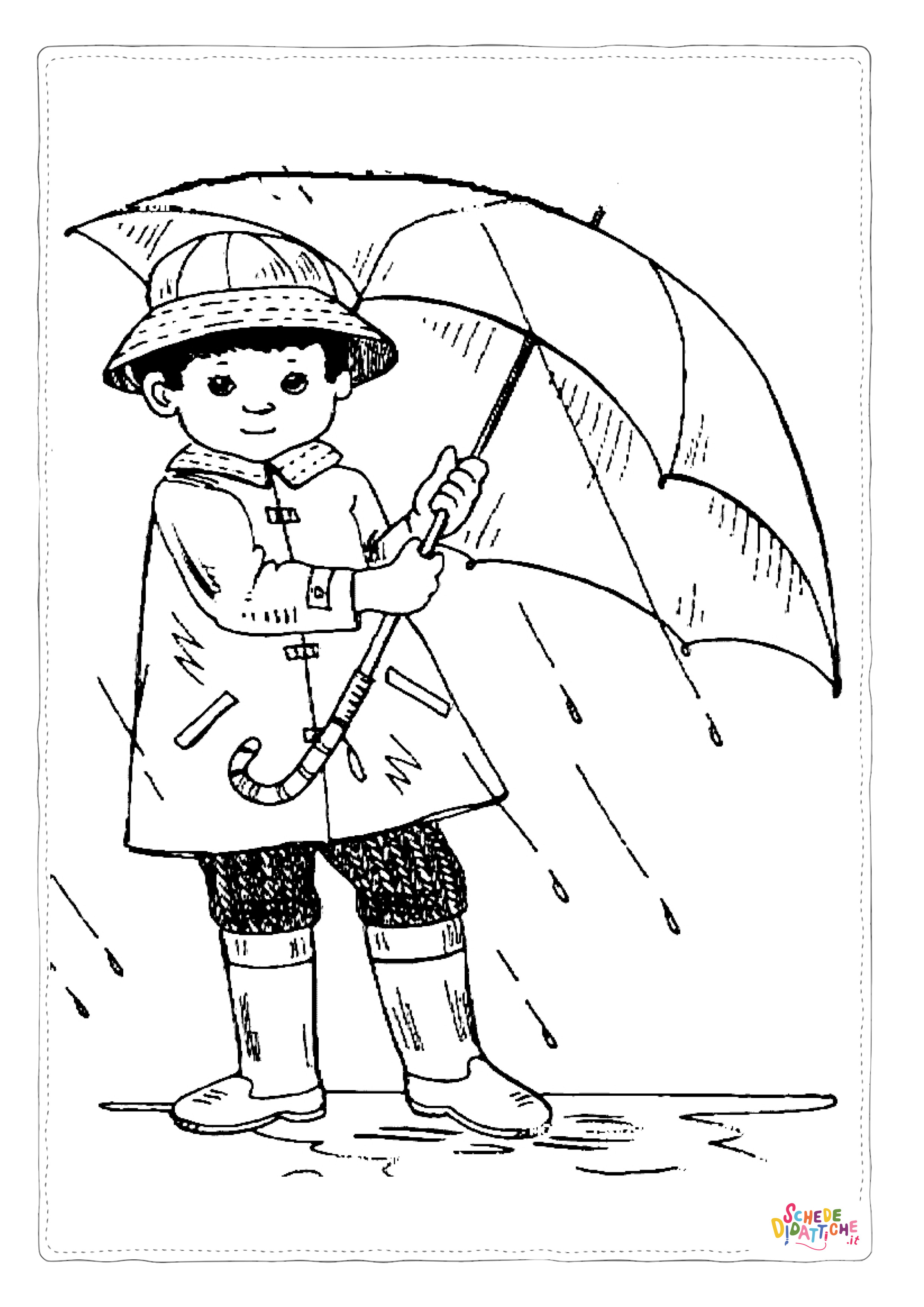 Disegno di pioggia da stampare e colorare 51