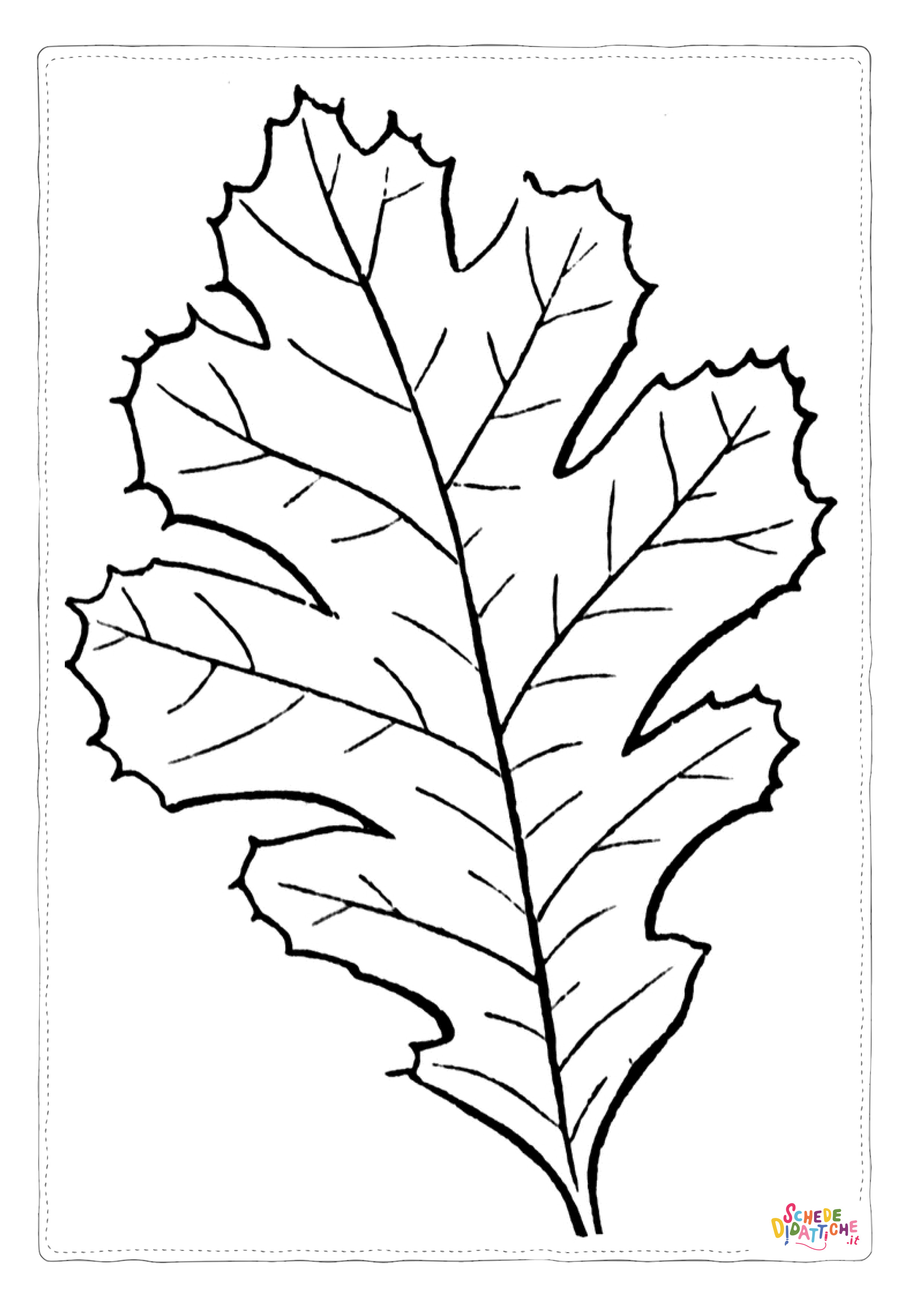 Disegno di foglia da stampare e colorare 124