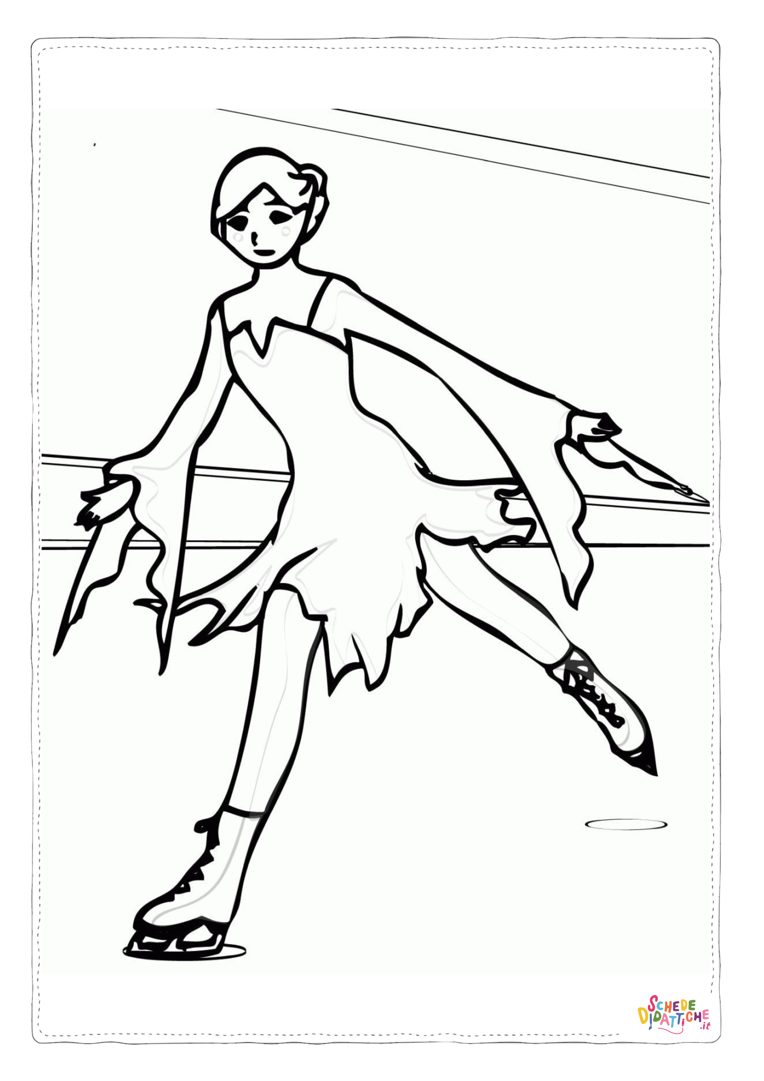 Disegno di pattinaggio da stampare e colorare 4