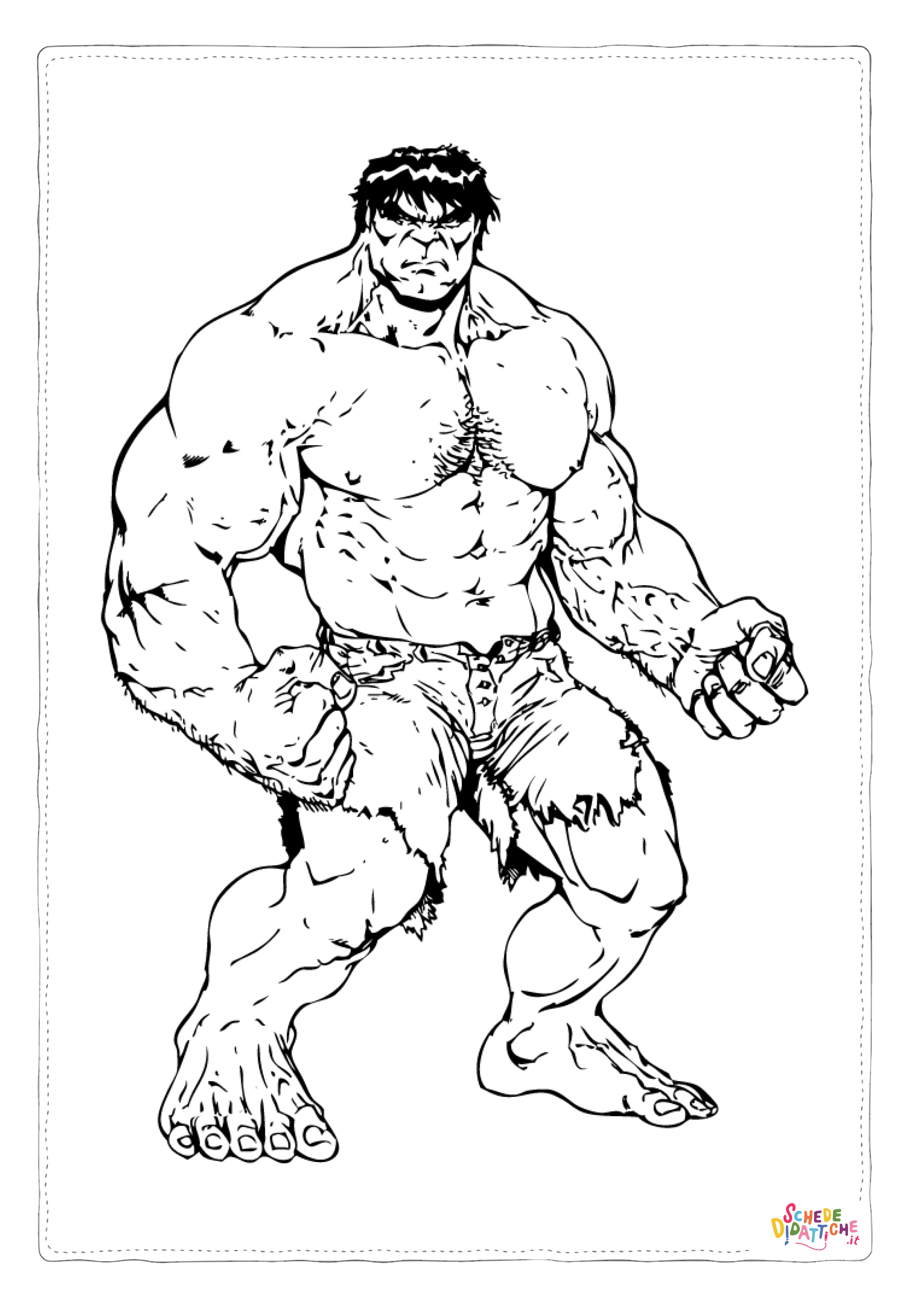 Disegno "Disegno di Hulk da stampare e colorare 141" Disegno di Hulk da stampare e colorare 141