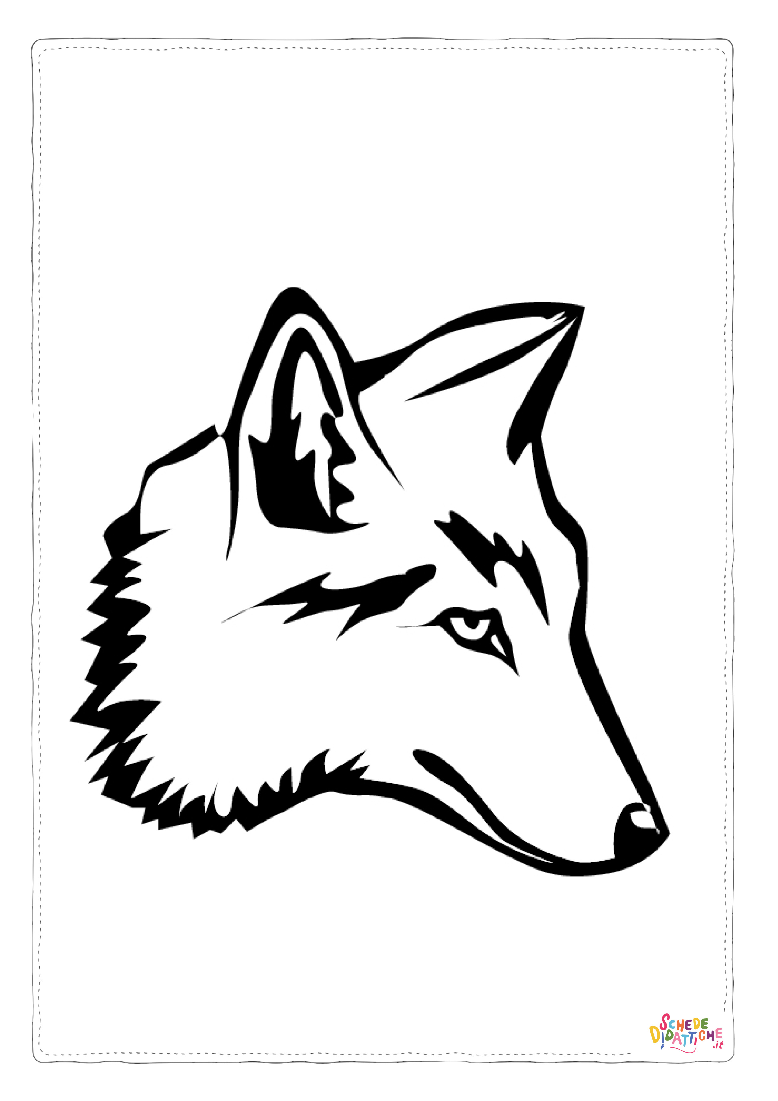 Disegno "Disegno di lupo da stampare e colorare 24" Disegno di lupo da stampare e colorare 24