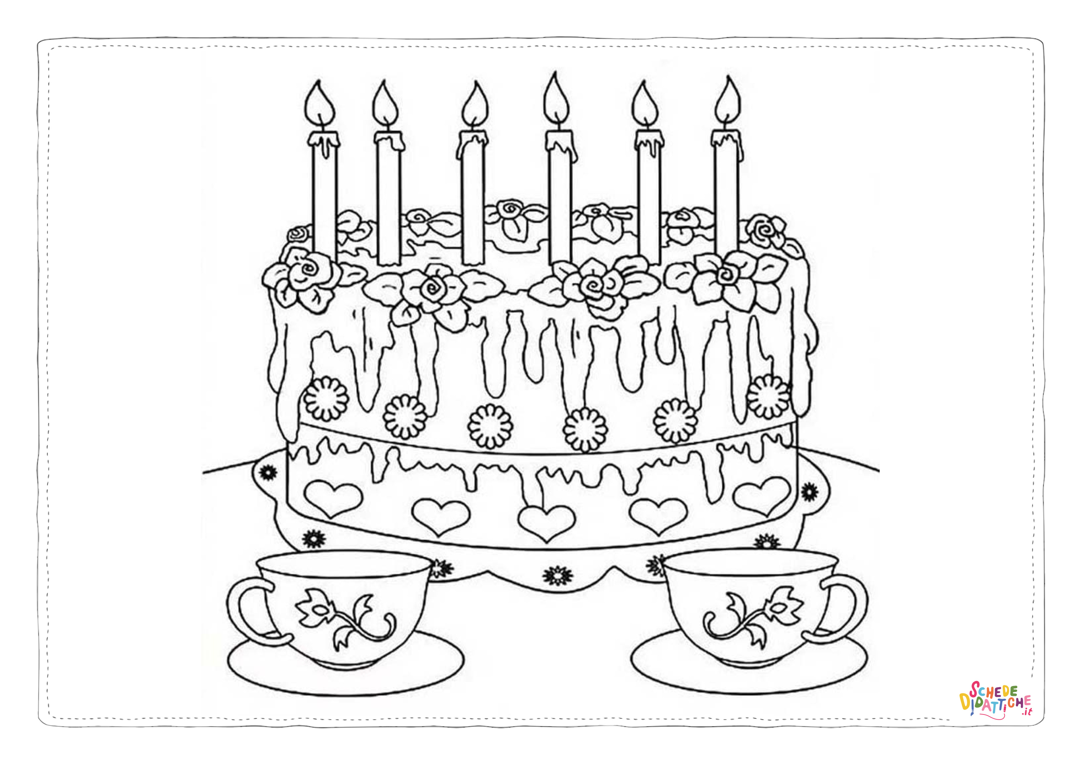 Disegno "Disegno di compleanno da stampare e colorare 95" Disegno di compleanno da stampare e colorare 95