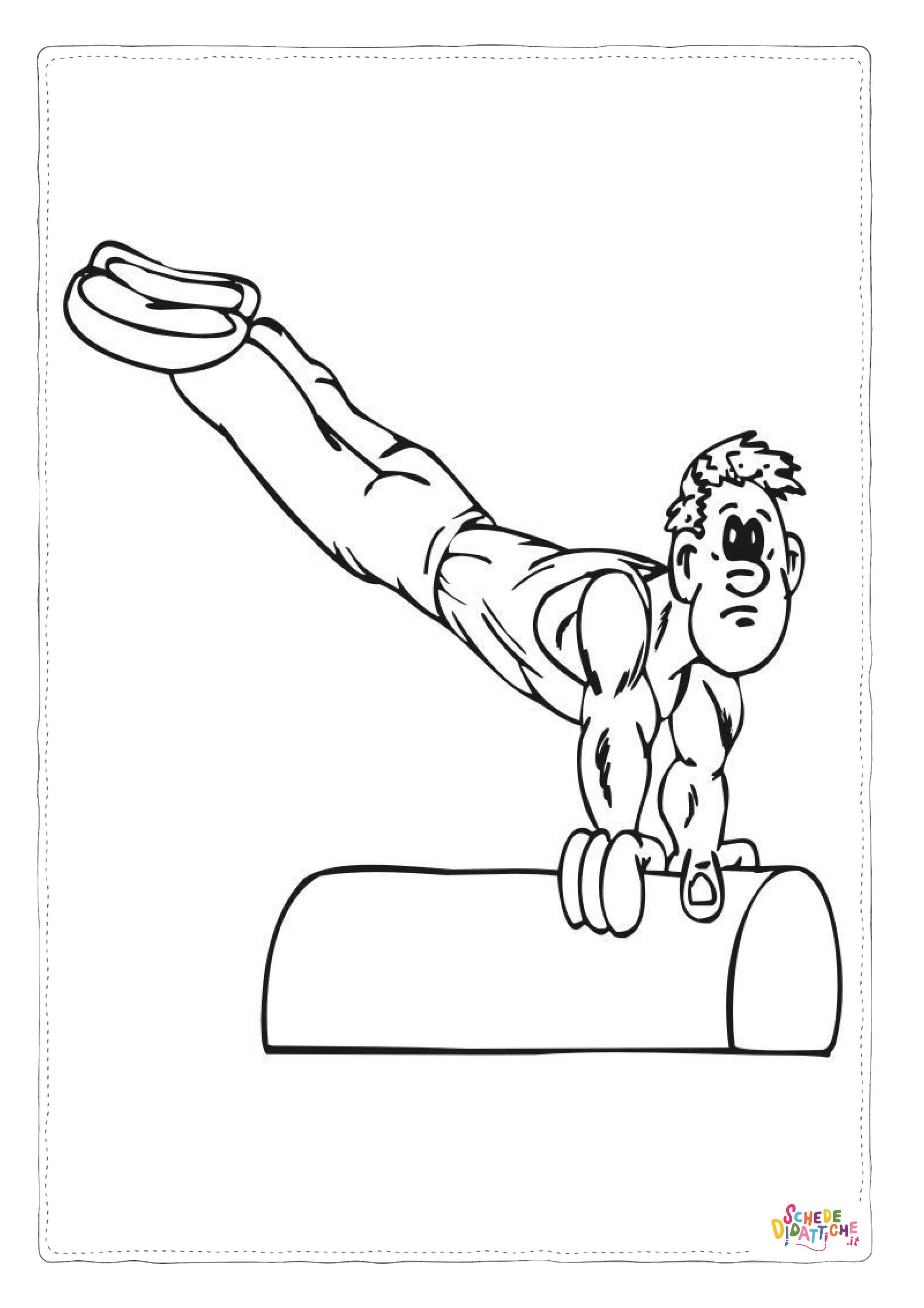 Disegno "Disegno di ginnastica da stampare e colorare 9" Disegno di ginnastica da stampare e colorare 9