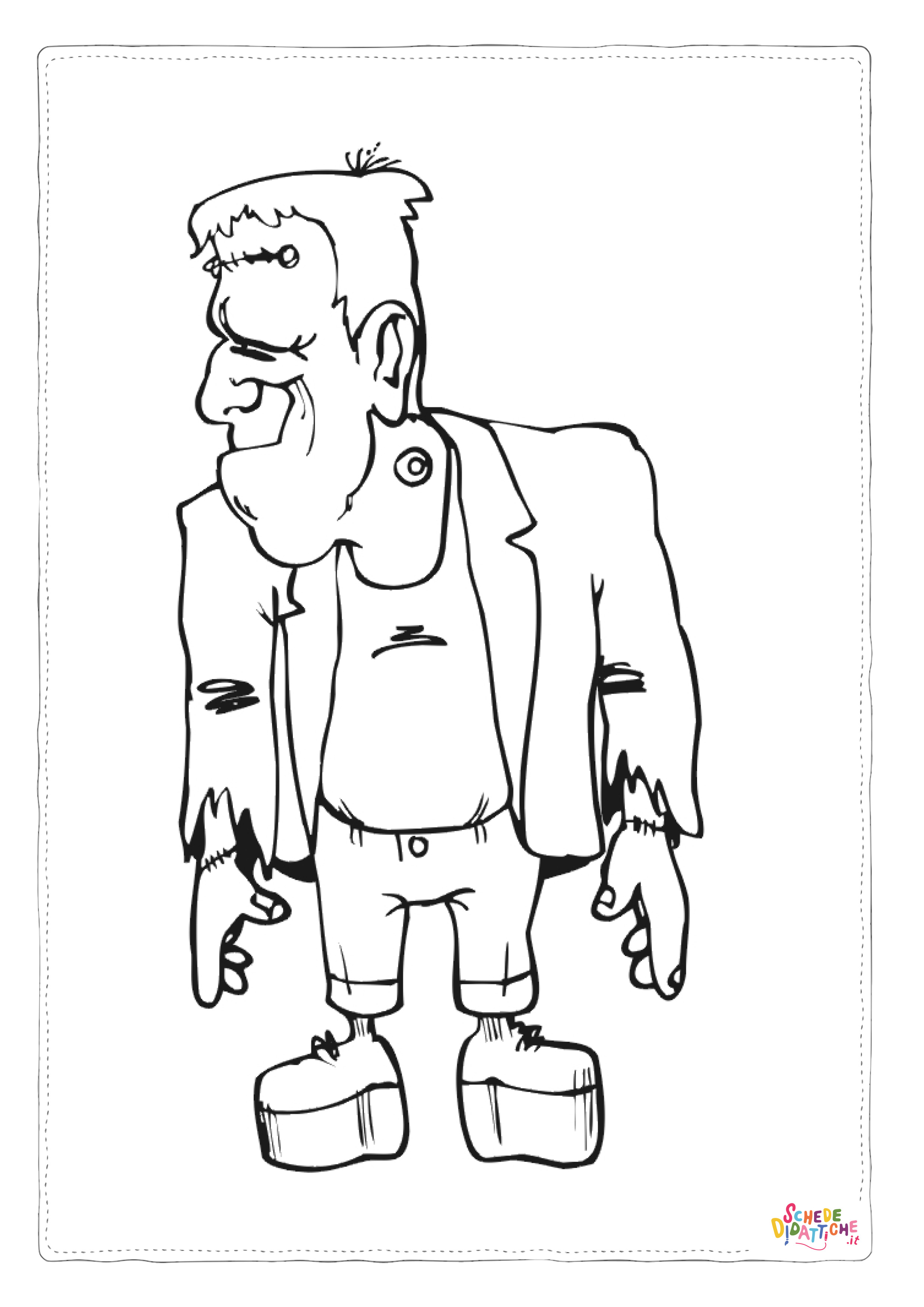 Disegno "Disegno di Frankenstein da stampare e colorare 4" Disegno di Frankenstein da stampare e colorare 4