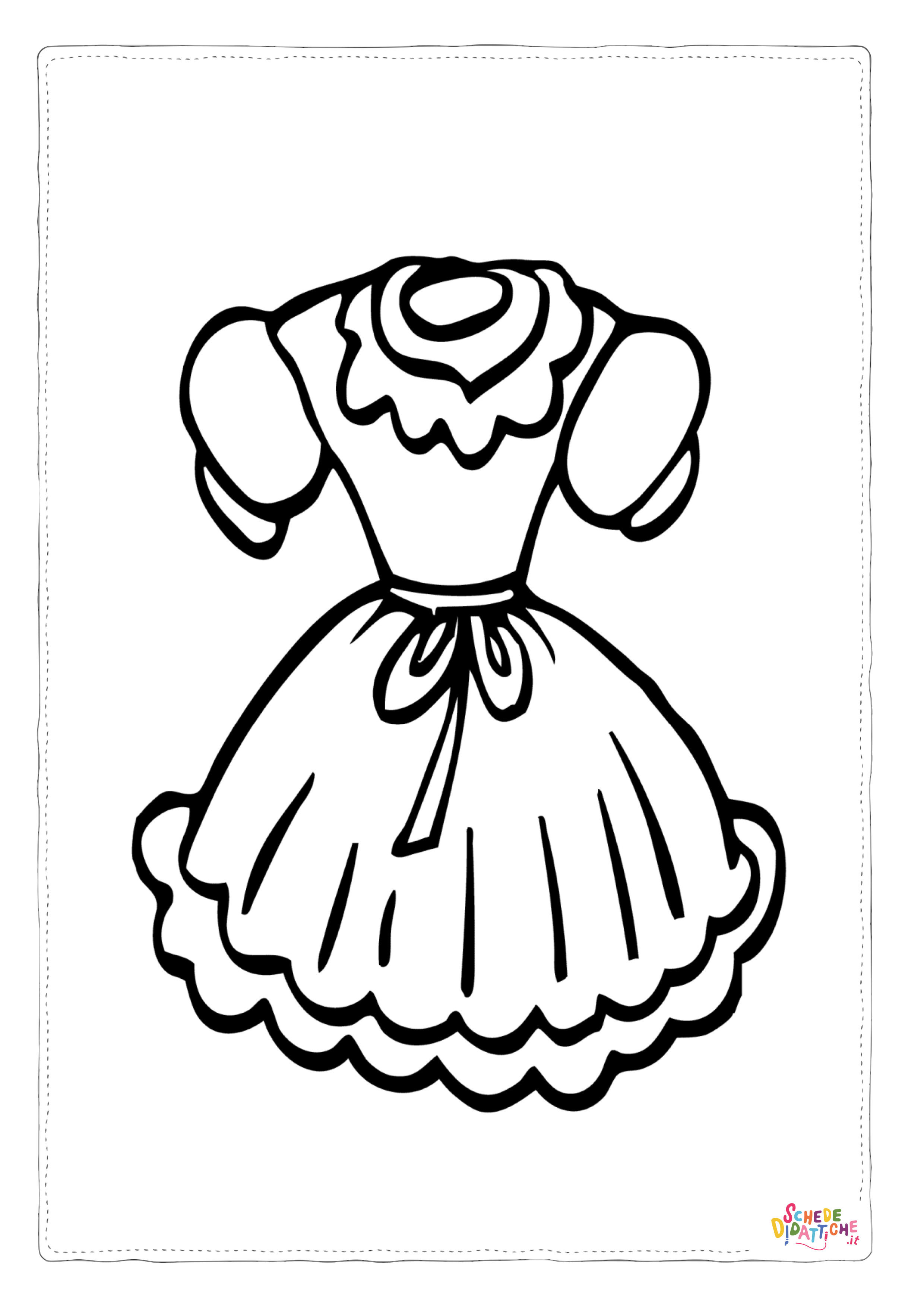 Disegno "Disegno di vestito da donna da stampare e colorare 28" Disegno di vestito da donna da stampare e colorare 28