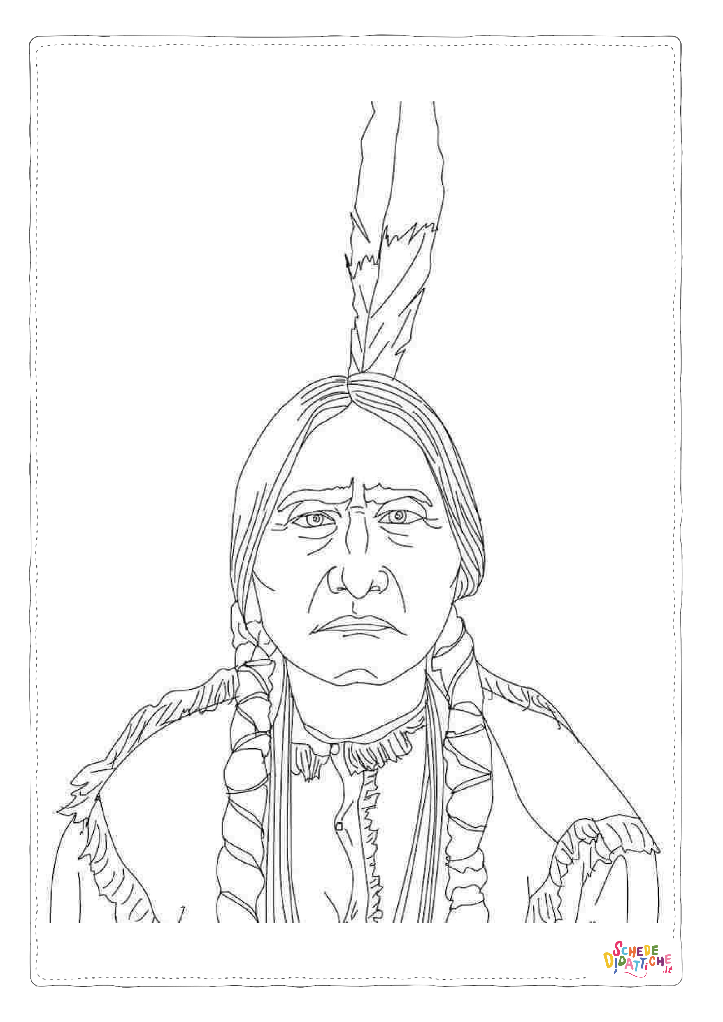 Disegno di Indiani d'America da stampare e colorare 77