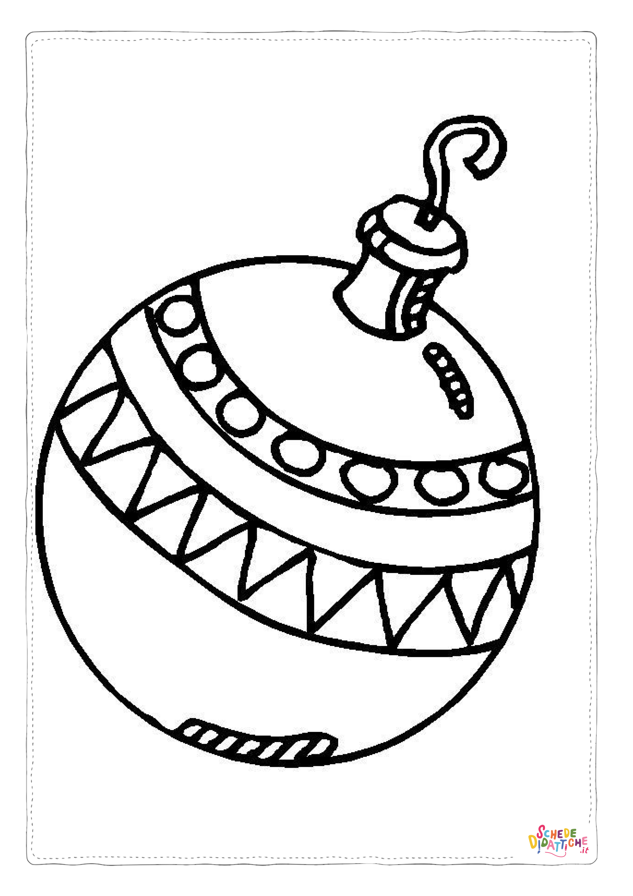 Disegno "Disegno di palla di Natale da stampare e colorare 62" Disegno di palla di Natale da stampare e colorare 62