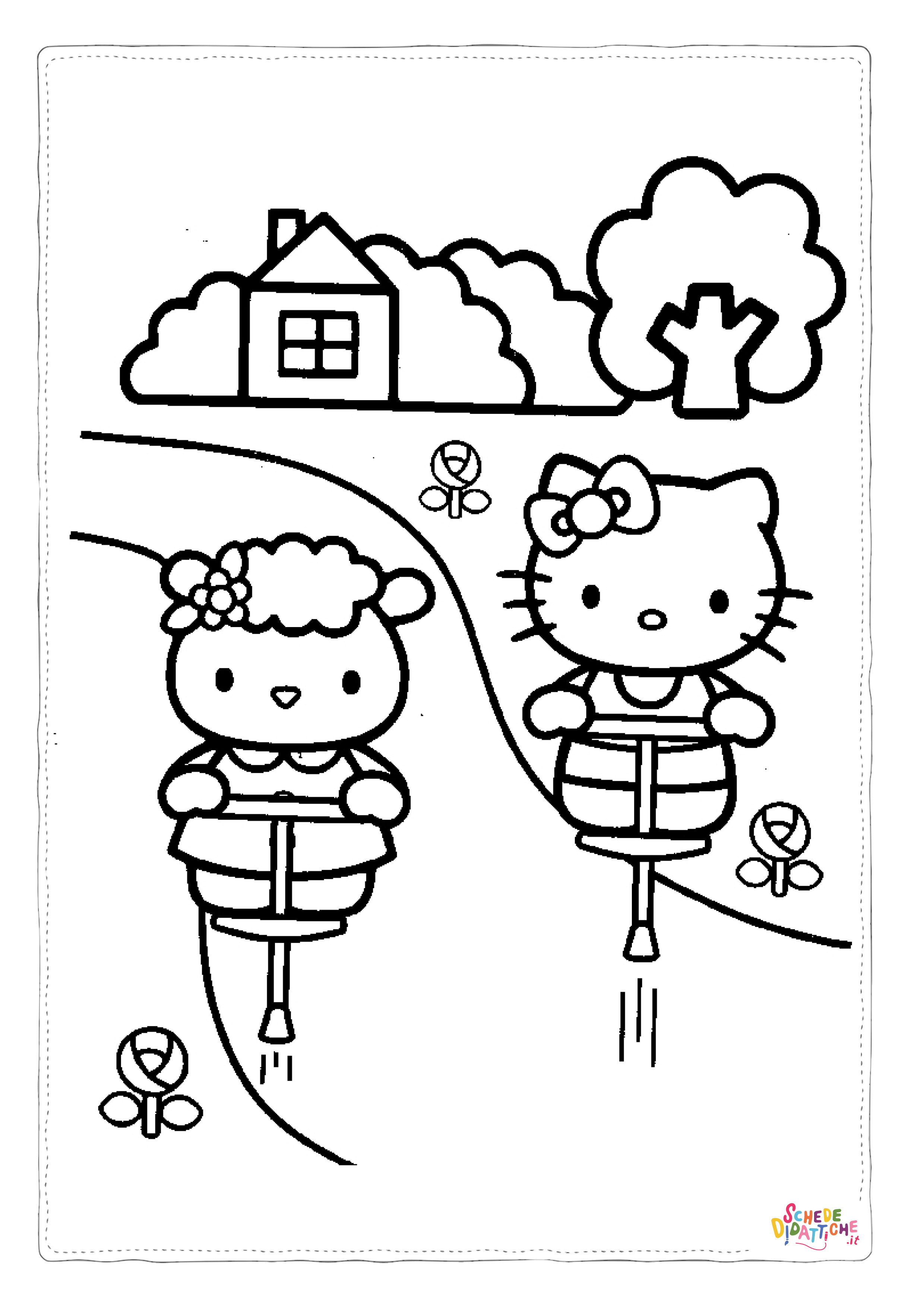 Disegno "Disegno di Hello Kitty da stampare e colorare 66" Disegno di Hello Kitty da stampare e colorare 66