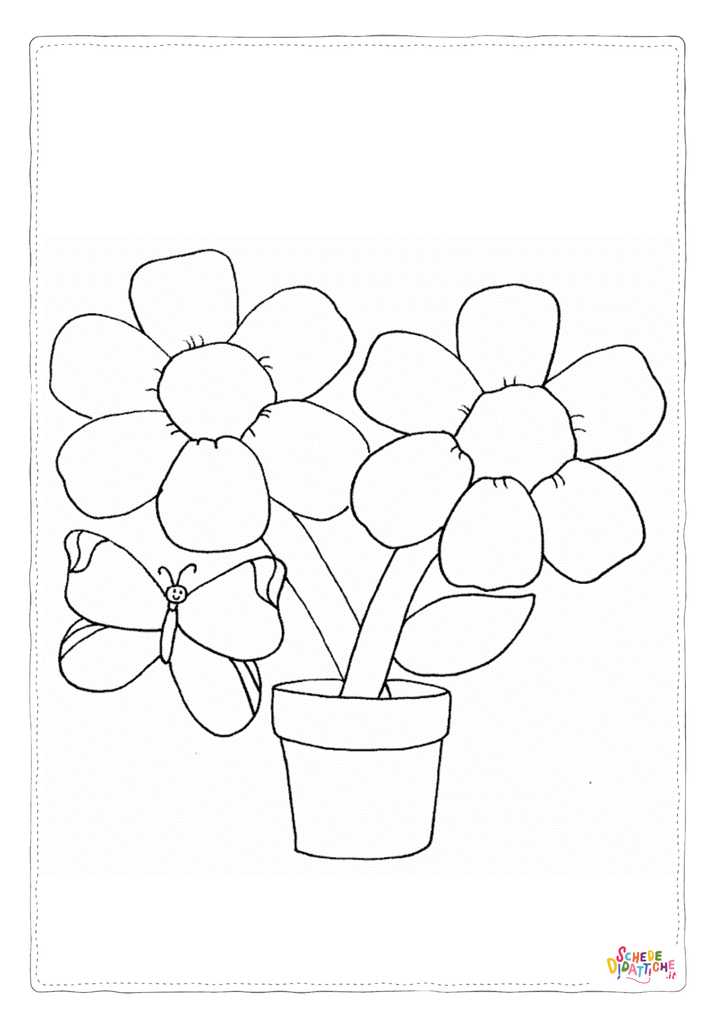 Disegno di fiore da stampare e colorare 156