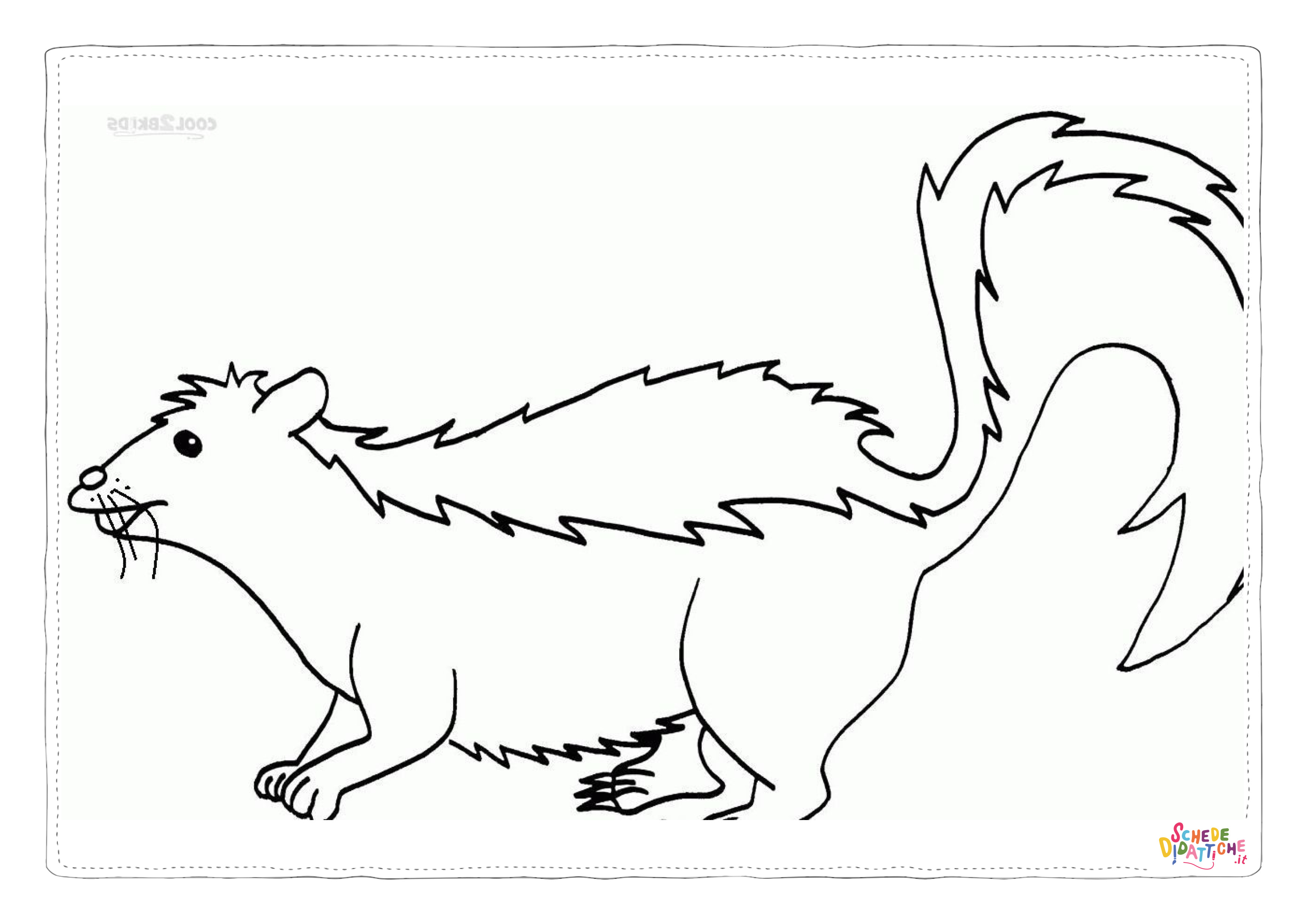 Disegno "Disegno di puzzola da stampare e colorare 9" Disegno di puzzola da stampare e colorare 9
