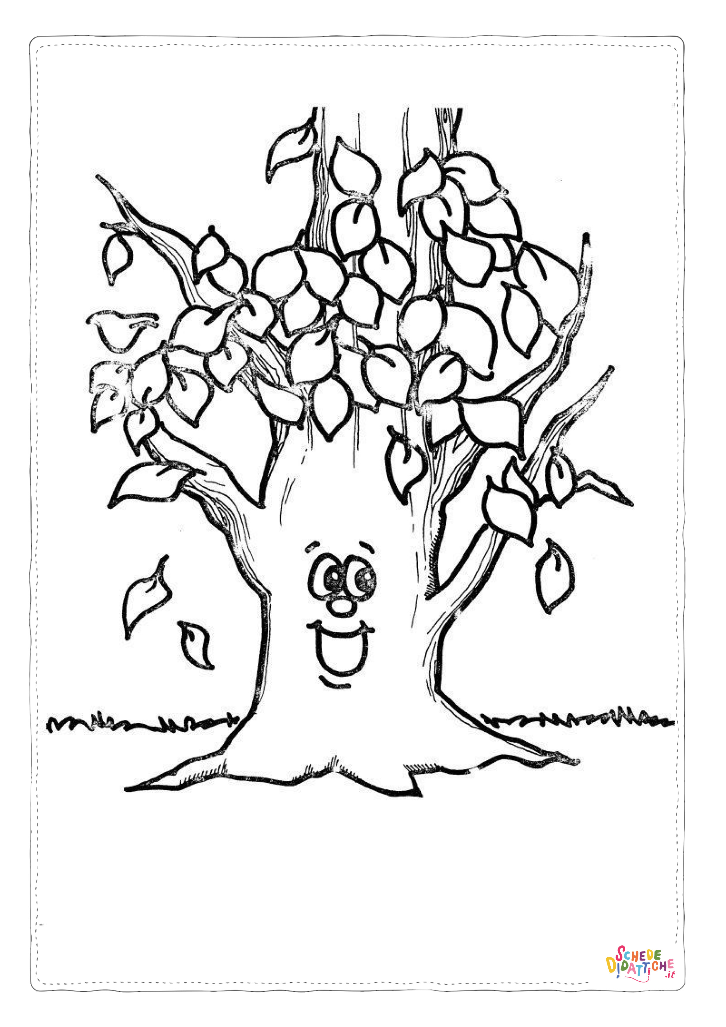 Disegno "Disegno di albero da stampare e colorare 145" Disegno di albero da stampare e colorare 145