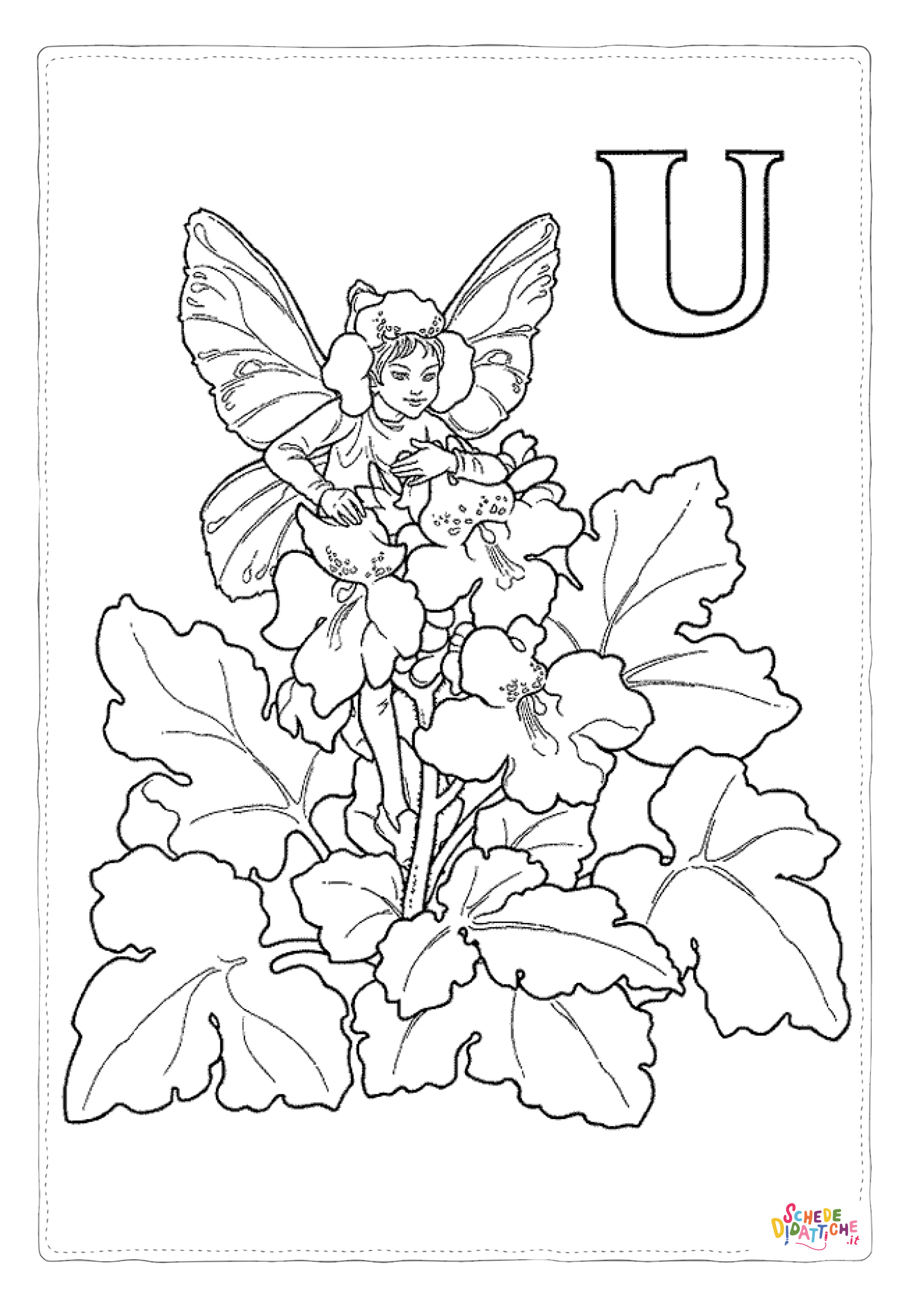 Disegno "Disegno di fata da stampare e colorare 33" Disegno di fata da stampare e colorare 33