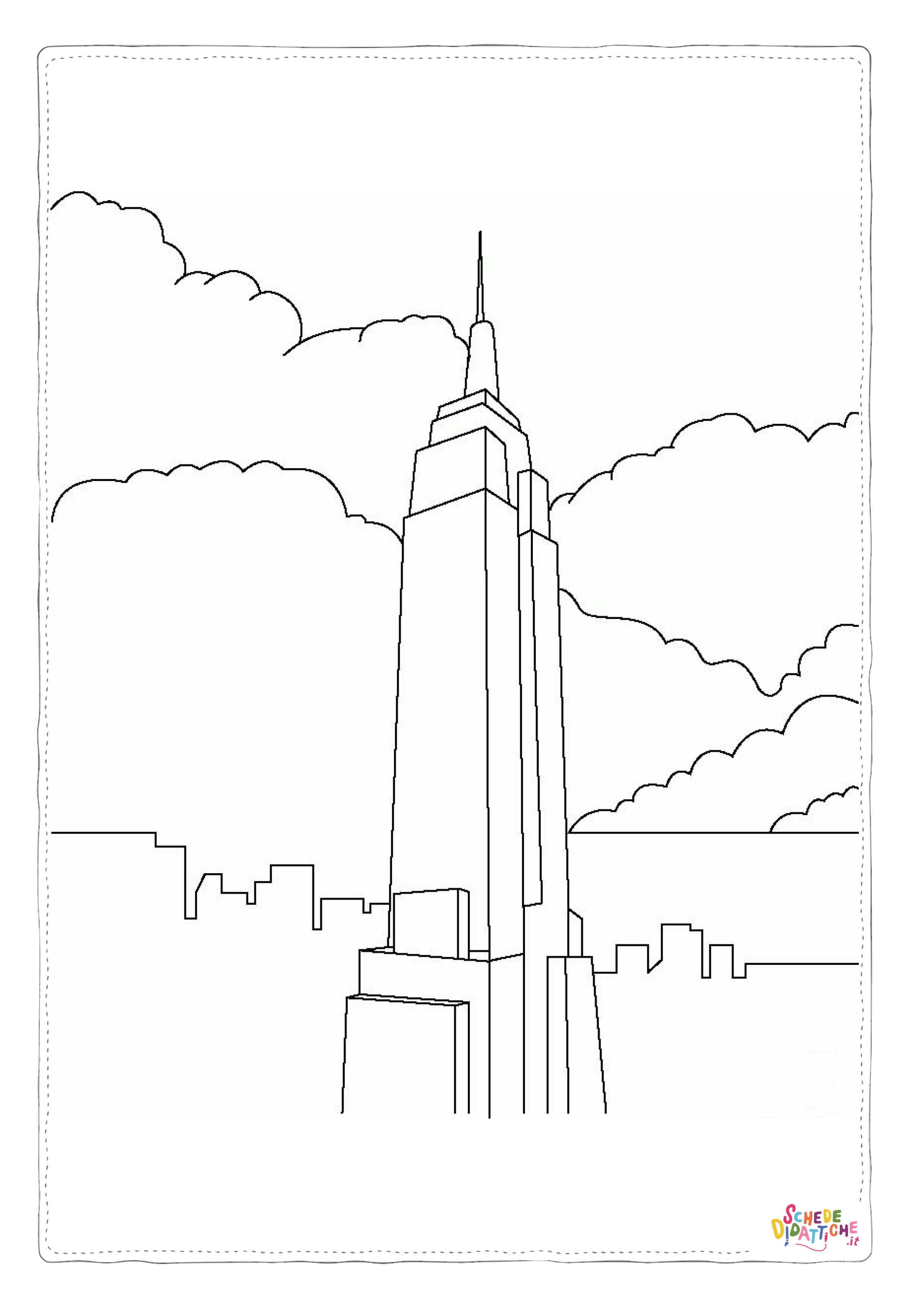 Disegno "Disegno di monumento famoso da stampare e colorare 5" Disegno di monumento famoso da stampare e colorare 5