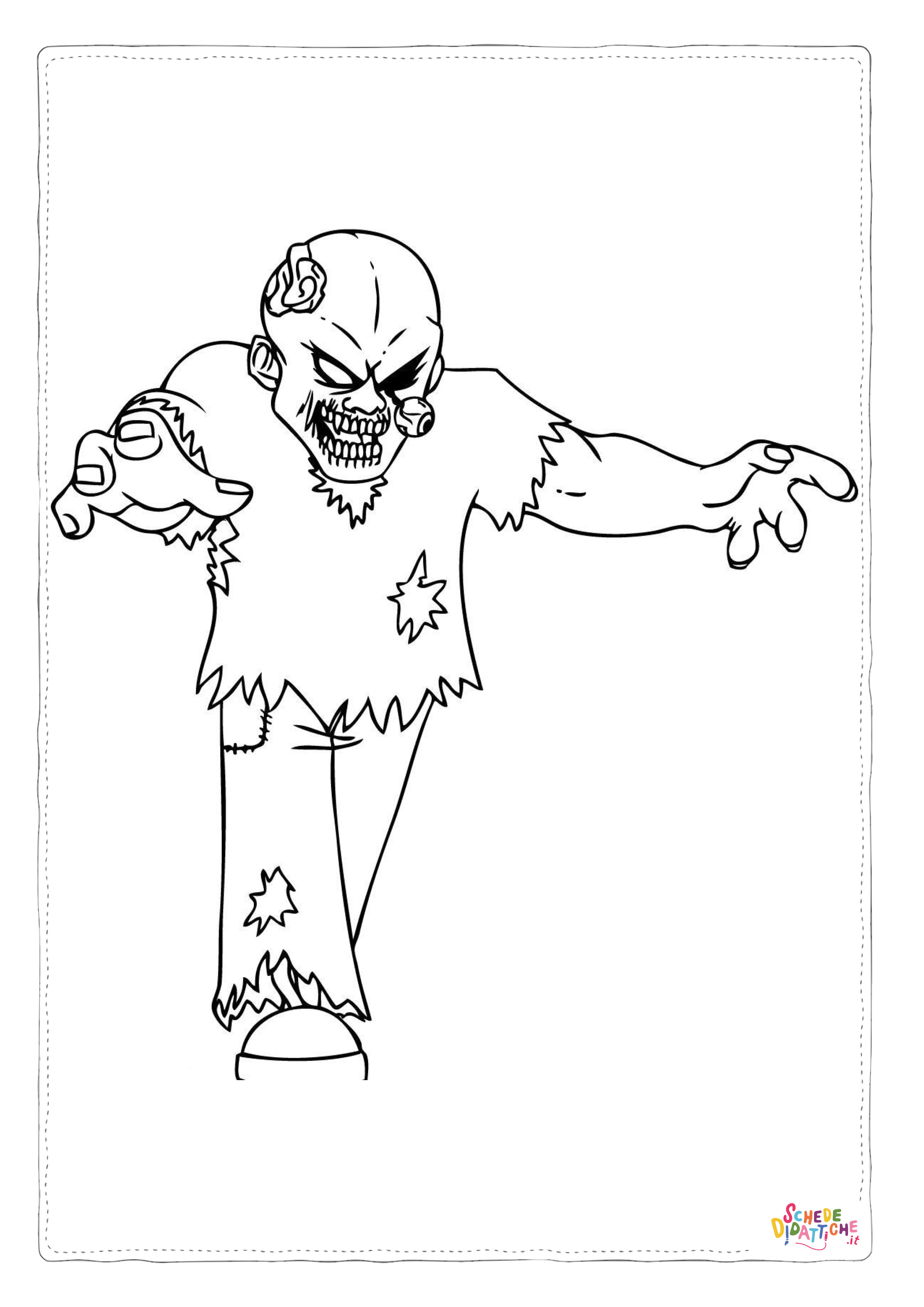 Disegno di mostro di Halloween da stampare e colorare 11