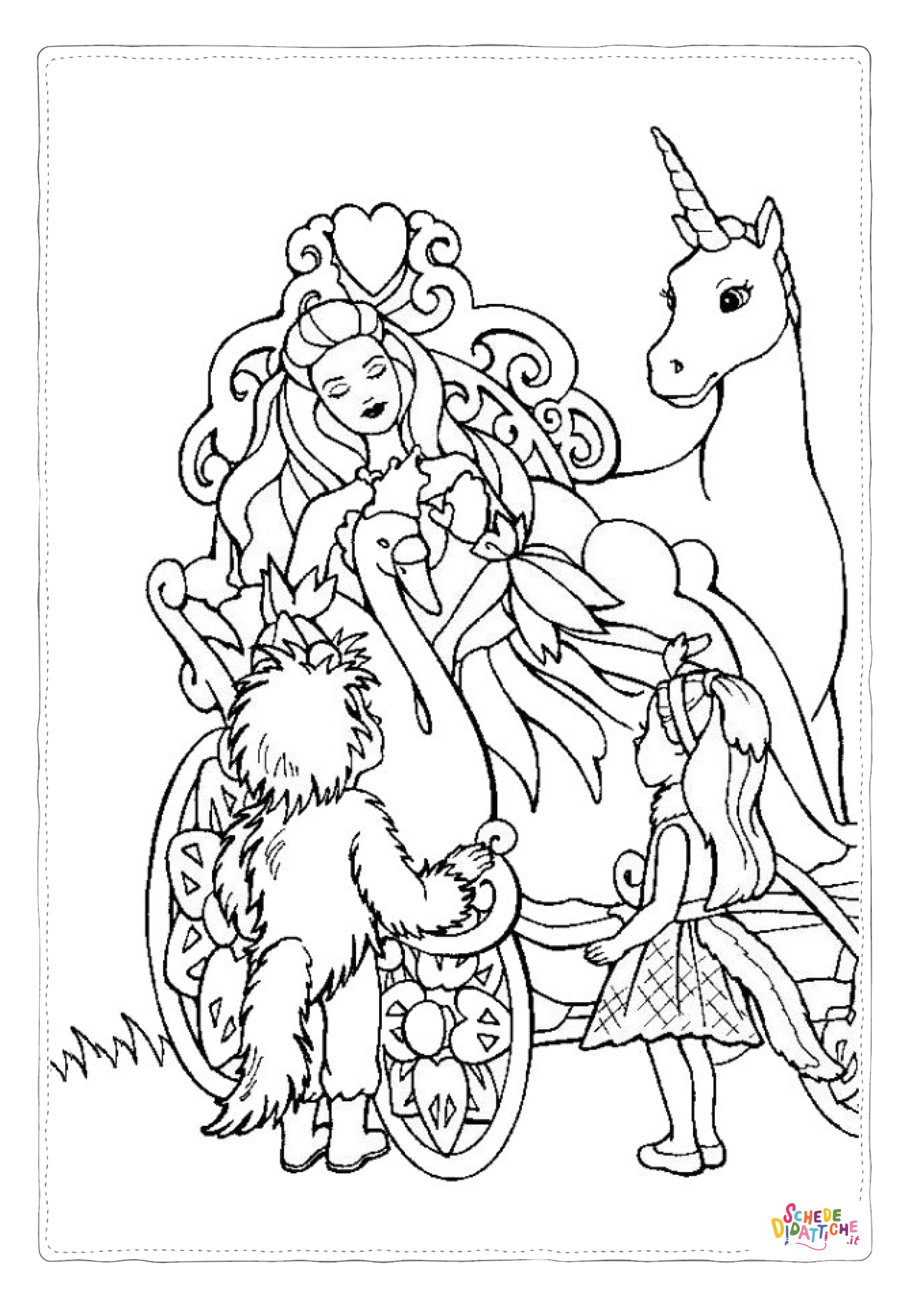 Disegno "Disegno di unicorno da stampare e colorare 125" Disegno di unicorno da stampare e colorare 125